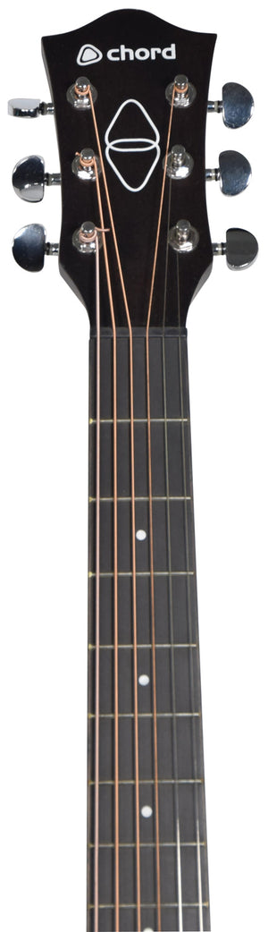 Chord Nomad Electro-Acoustic Guitar Black Quilted Maple