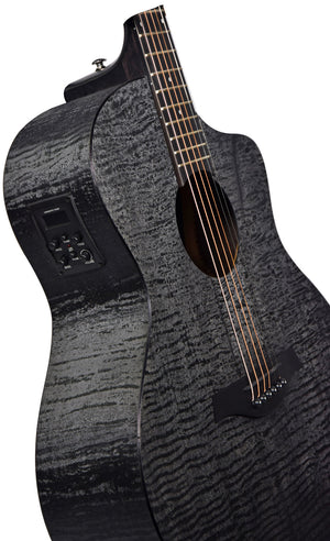 Chord Nomad Electro-Acoustic Guitar Black Quilted Maple