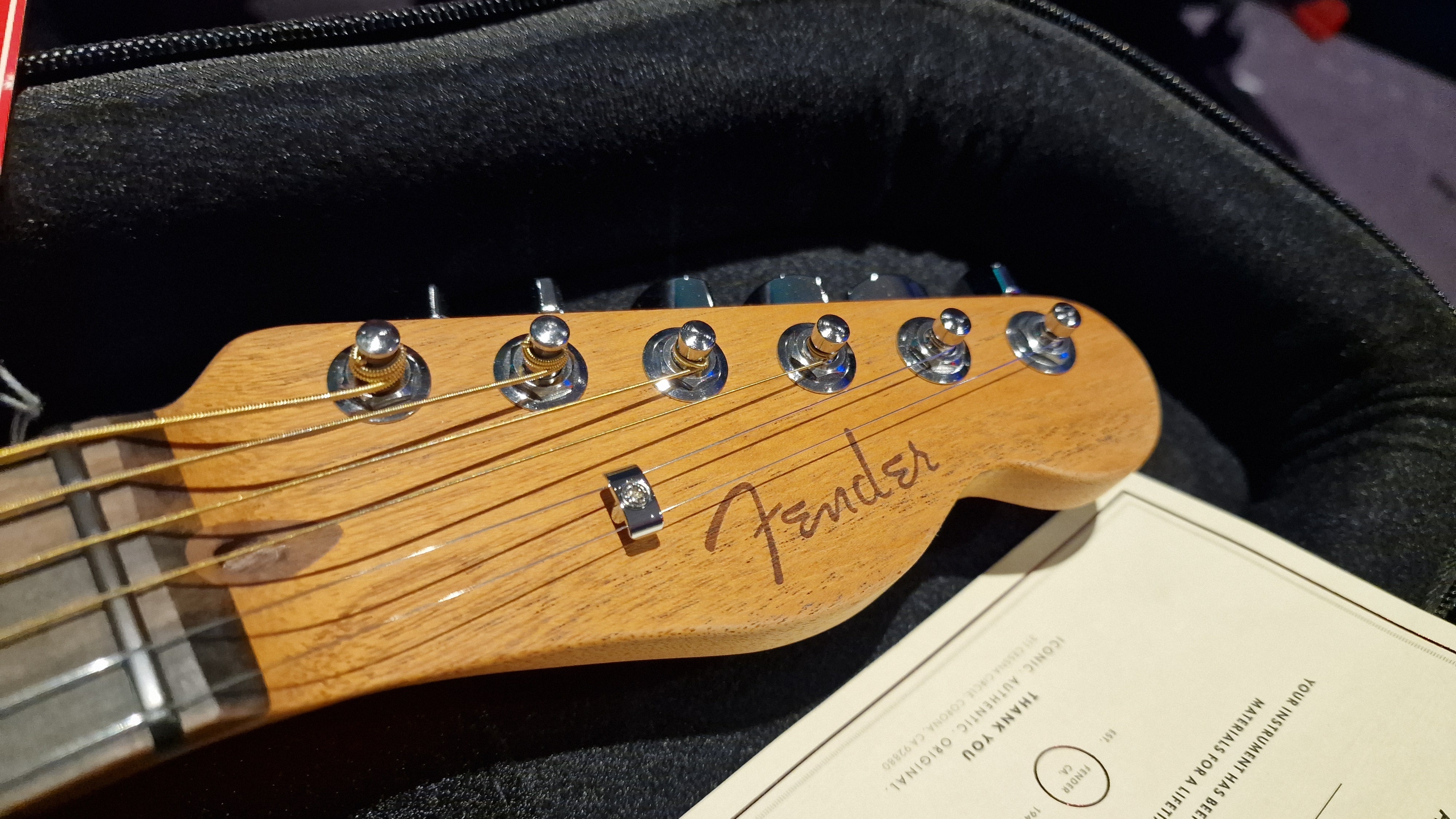 Fender American Acoustasonic Telecaster Black USA Tele Electric Guitar