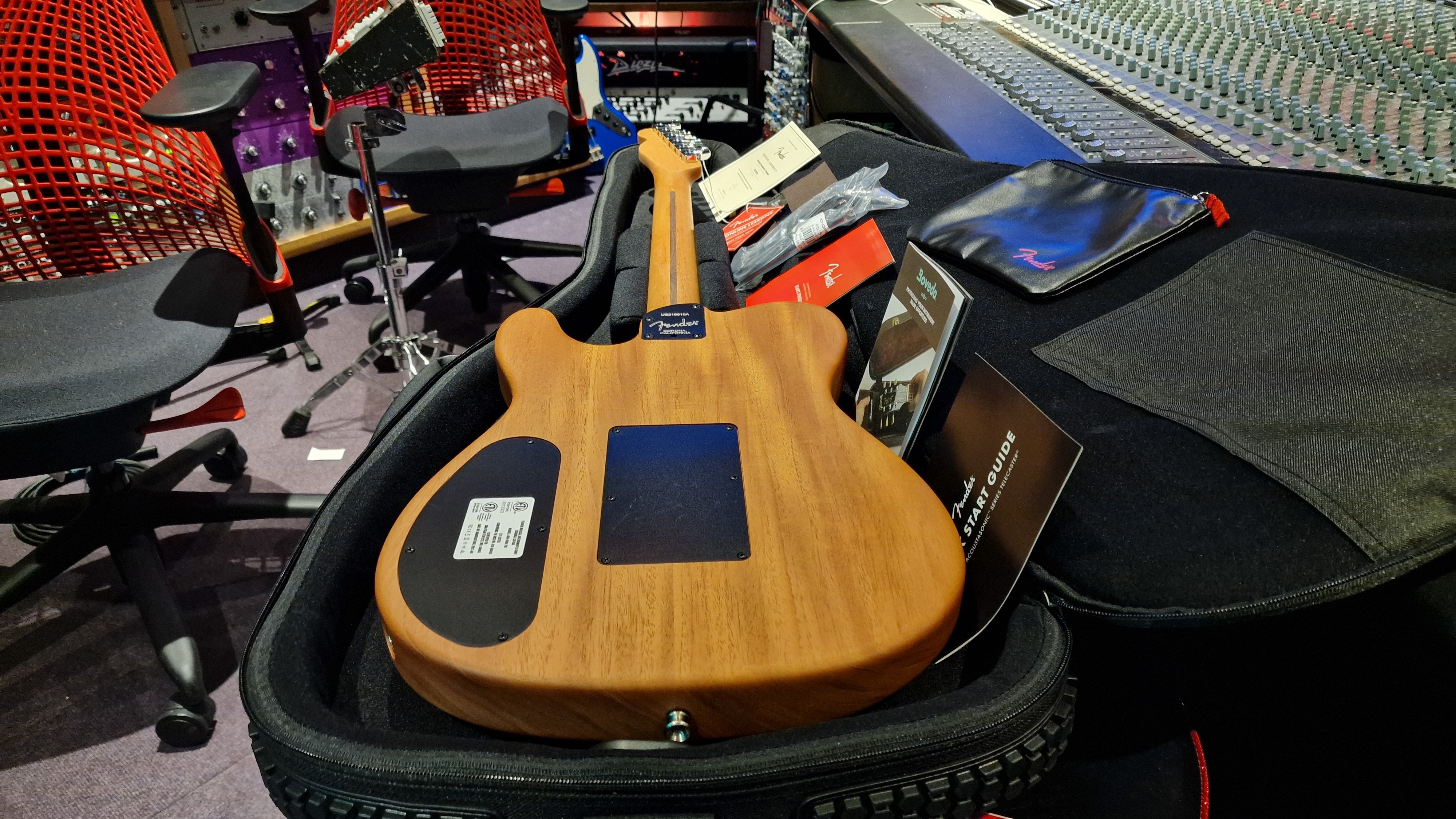Fender American Acoustasonic Telecaster Black USA Tele Electric Guitar