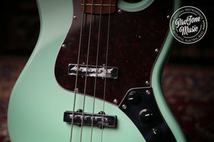 Vintage VJ74 Reissued Bass Ventura Green Matching Colour Headstock - ProTone Music