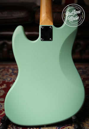 Vintage VJ74 Reissued Bass Ventura Green Matching Colour Headstock - ProTone Music