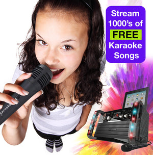Easy Karaoke Bluetooth¸ Karaoke System with LED Light Effects + 1 Microphone