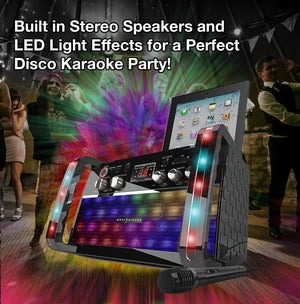 Easy Karaoke Bluetooth¸ Karaoke System with LED Light Effects + 1 Microphone