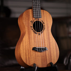Flight Baritone Electro Ukulele angled