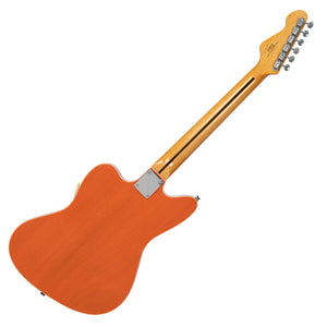 Trans Orange Vintage REVO Series 'Surfmaster' Thinline Twin Electric Guitar