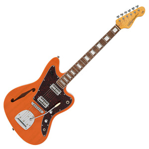 Trans Orange Vintage REVO Series 'Surfmaster' Thinline Twin Electric Guitar