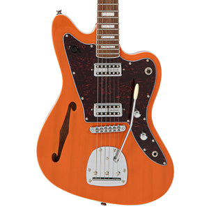 Trans Orange Vintage REVO Series 'Surfmaster' Thinline Twin Electric Guitar