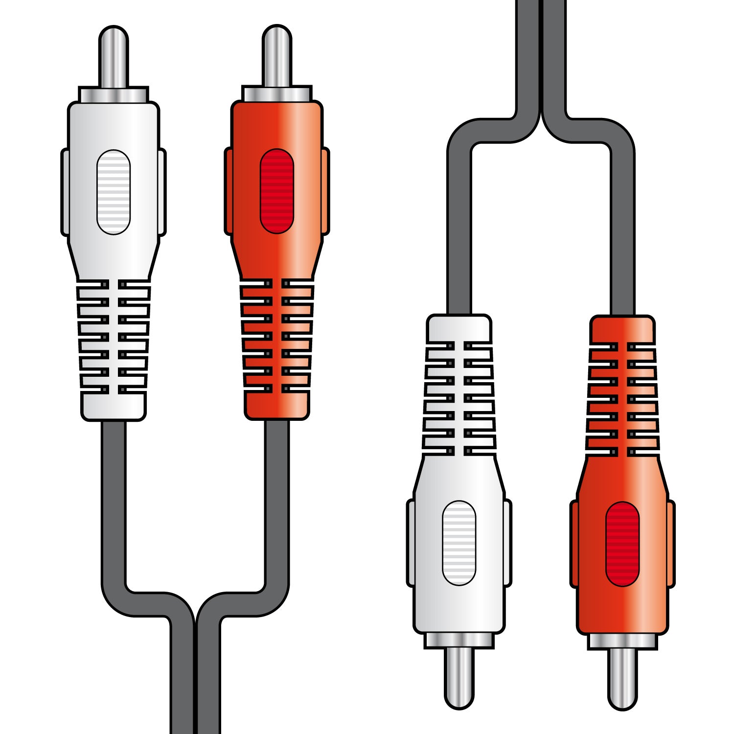 AV:Link 2 x RCA Plugs to 2 x RCA Plugs Leads