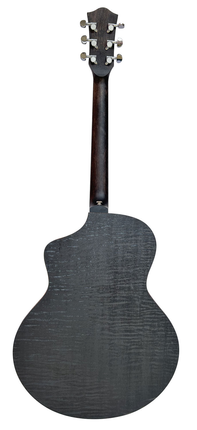 Chord Nomad Electro-Acoustic Guitar  Black Quilted Maple