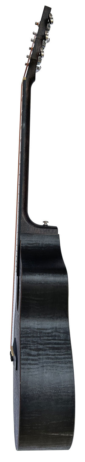 Chord Nomad Electro-Acoustic Guitar  Black Quilted Maple