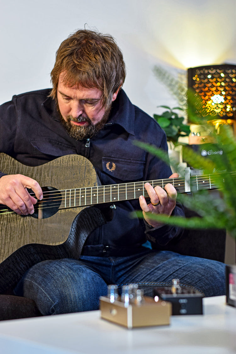 Chord Nomad Electro-Acoustic Guitar  Black Quilted Maple