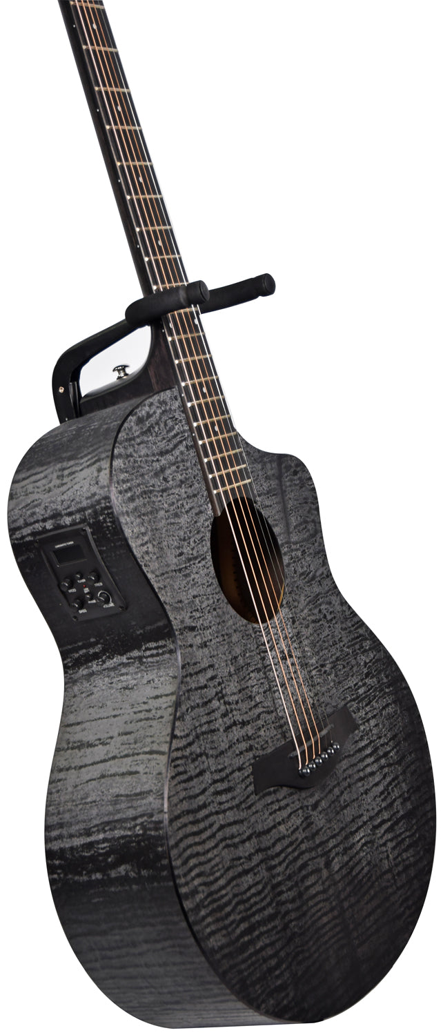 Chord Nomad Electro-Acoustic Guitar  Black Quilted Maple