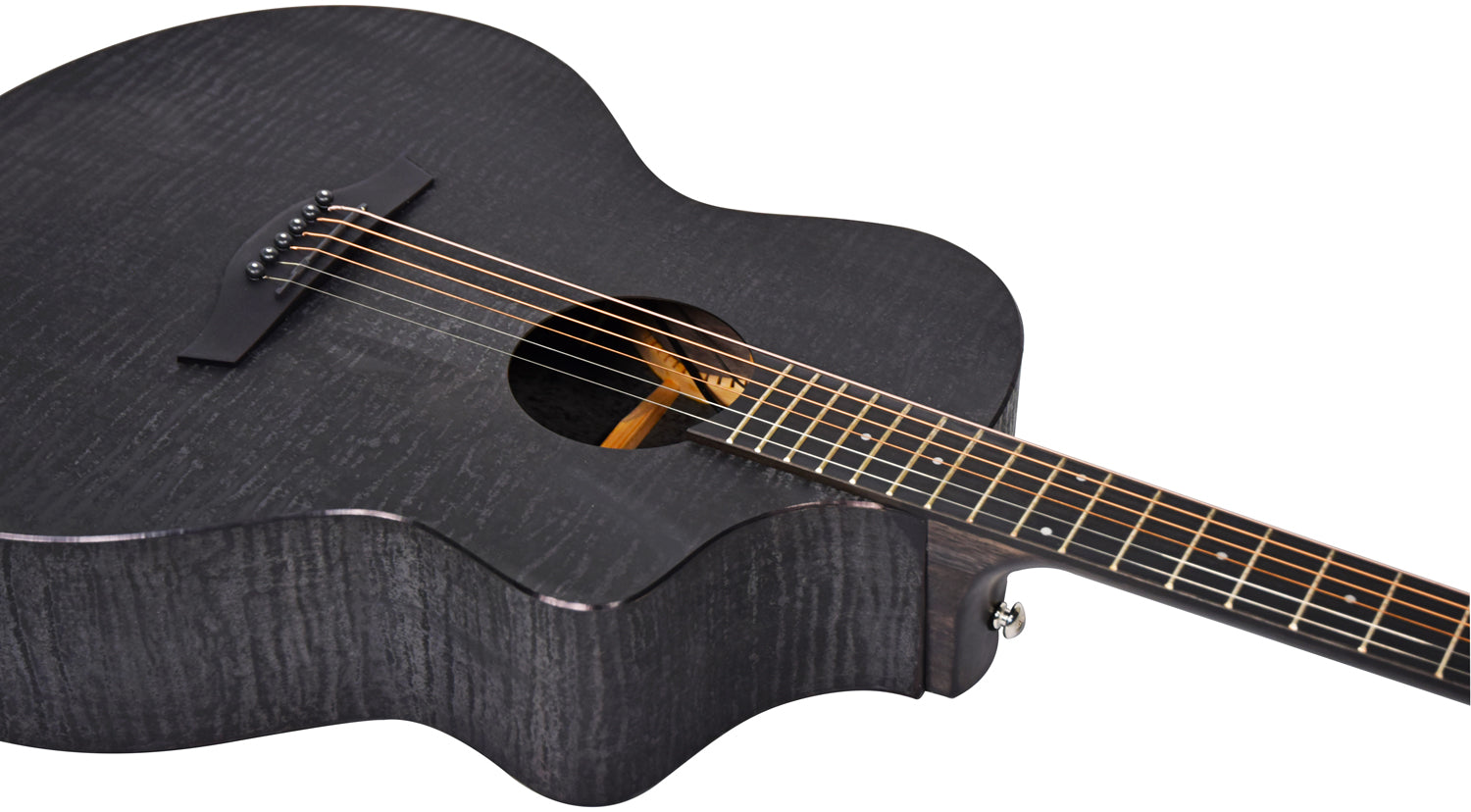 Chord Nomad Electro-Acoustic Guitar  Black Quilted Maple