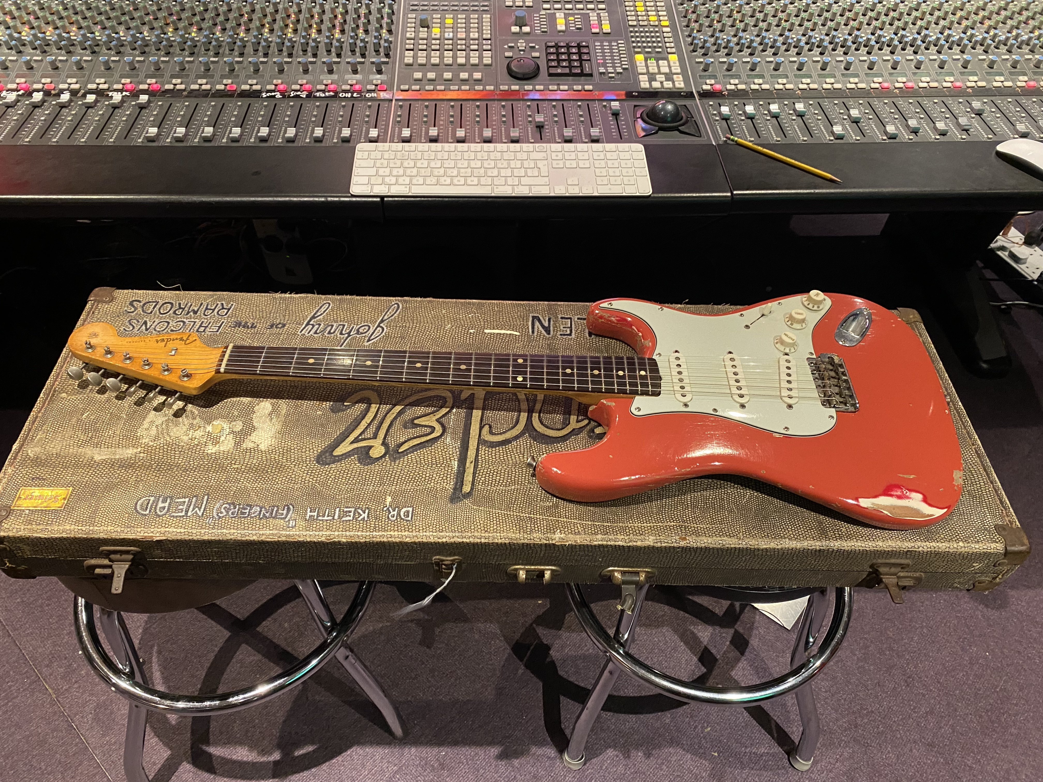 1961 Fender Stratocaster Fiesta Red 1 Artist Owner! Original Sales Receipt, Hang Tag, Case! 60s Vintage Guitar!