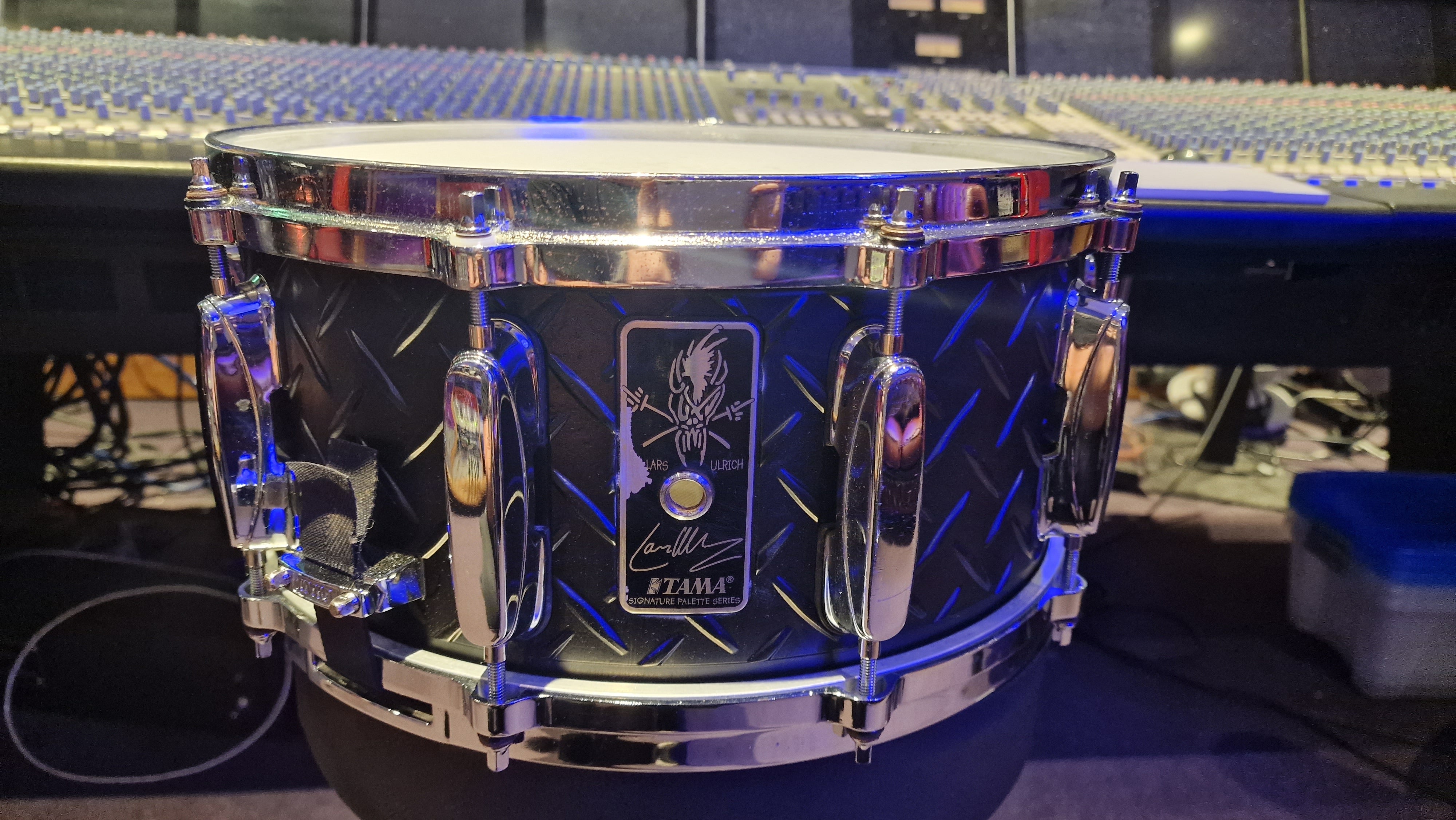 Tama Lars Ulrich LU1465 Limited Edition Metallica Signature Snare Drum Matte Black Signed by Lars!