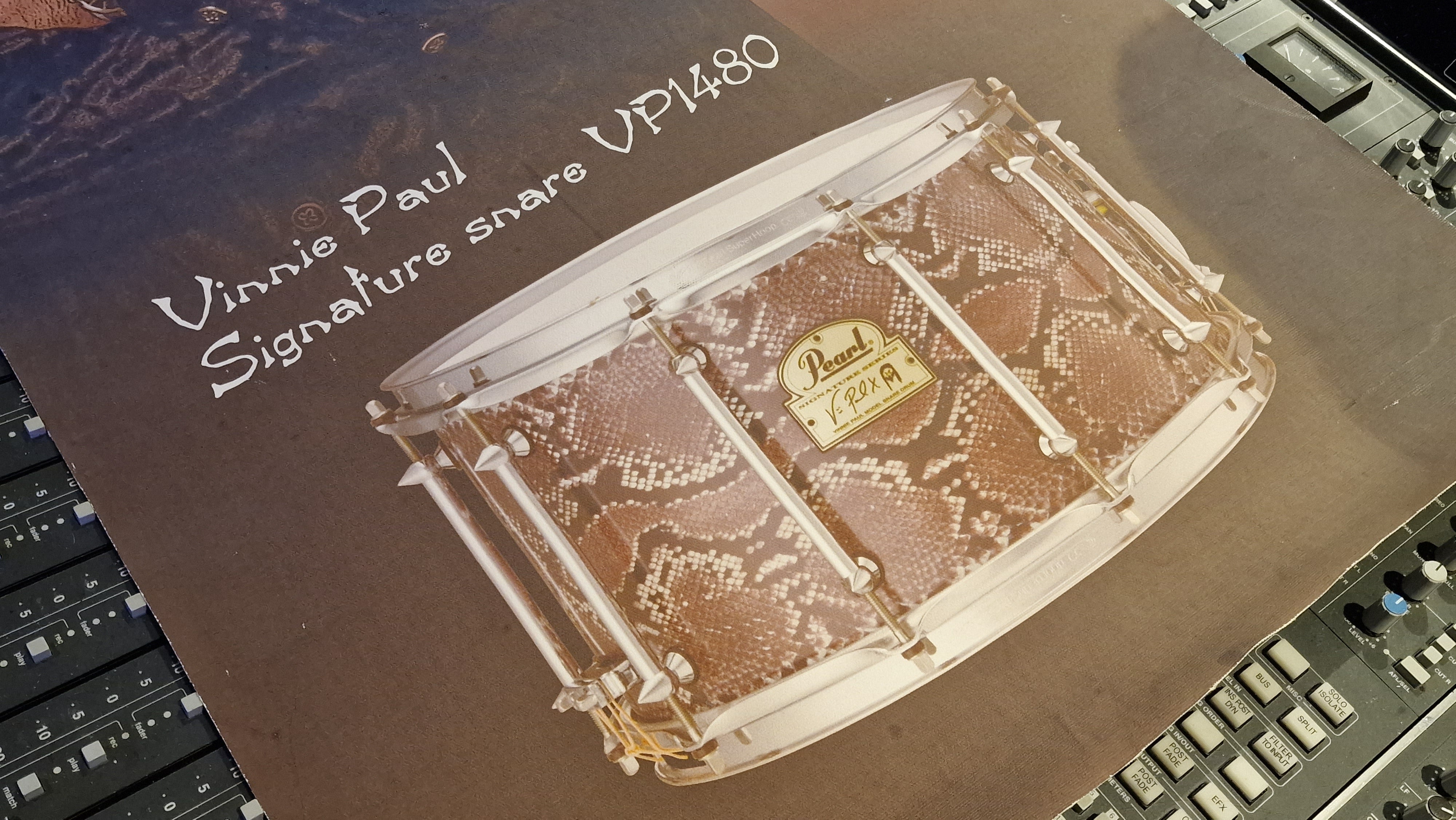 Pearl Vinnie Paul Signature Snare Drum 14x8 VP1480 Pantera Prototype Artist Owned by Vinnie