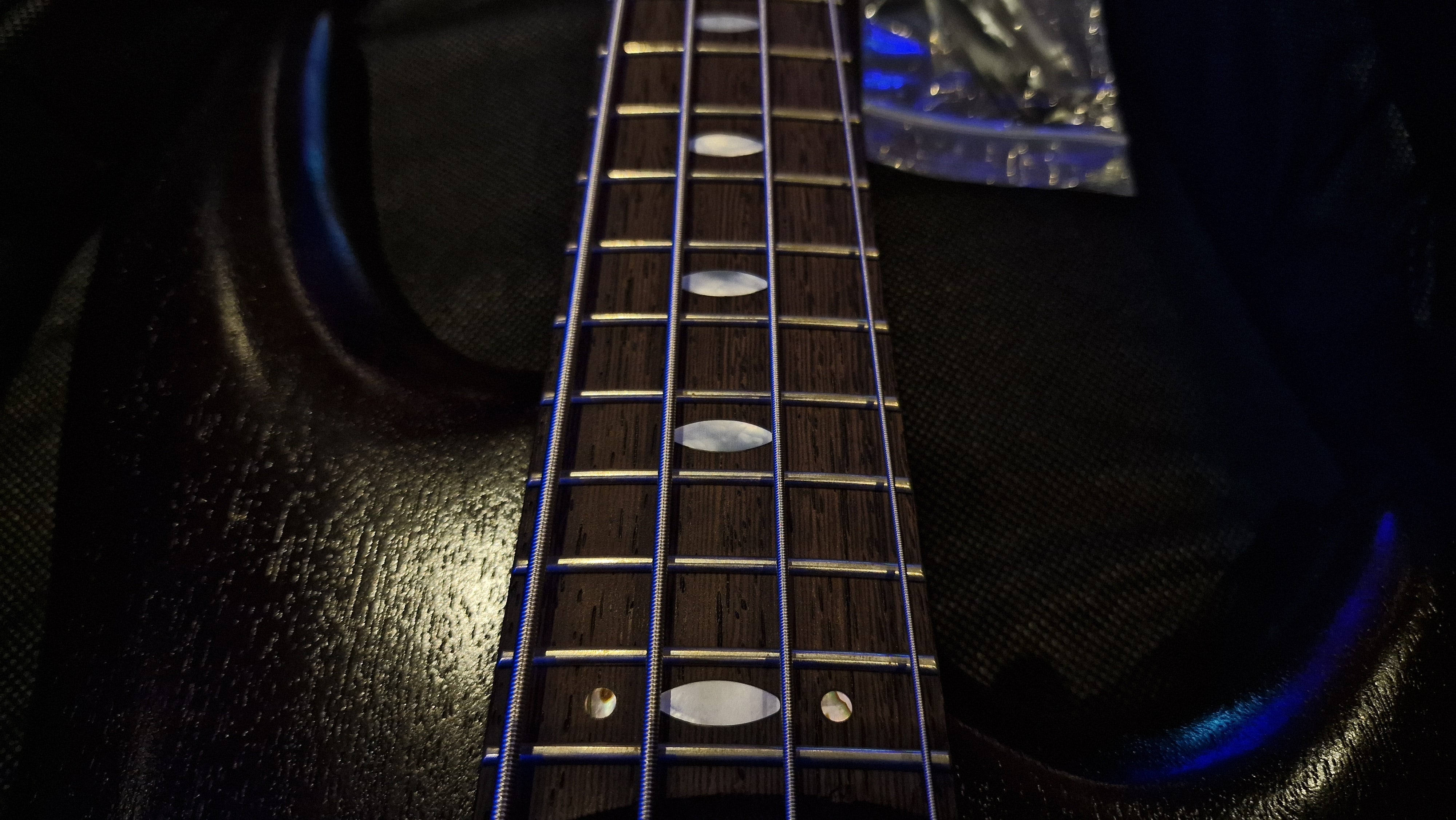 Ibanez SR4000E Prestige Bass 4-String Transparent Black Flat Fujigen Japan MIJ Custom USA Bartolini Pickups