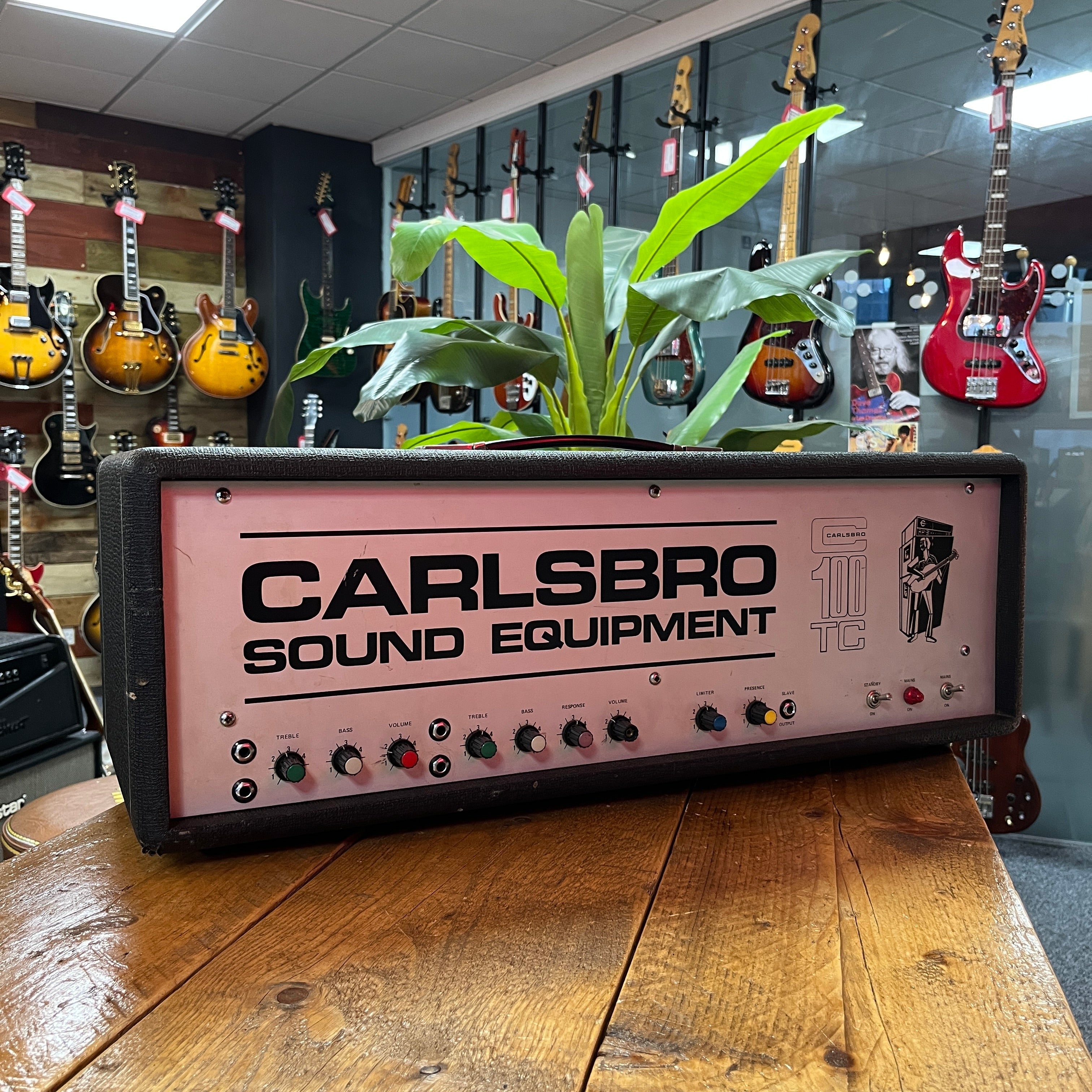 Carlsbro 100 TC "Top Cut" 100 watt Guitar Amp Head 1970's