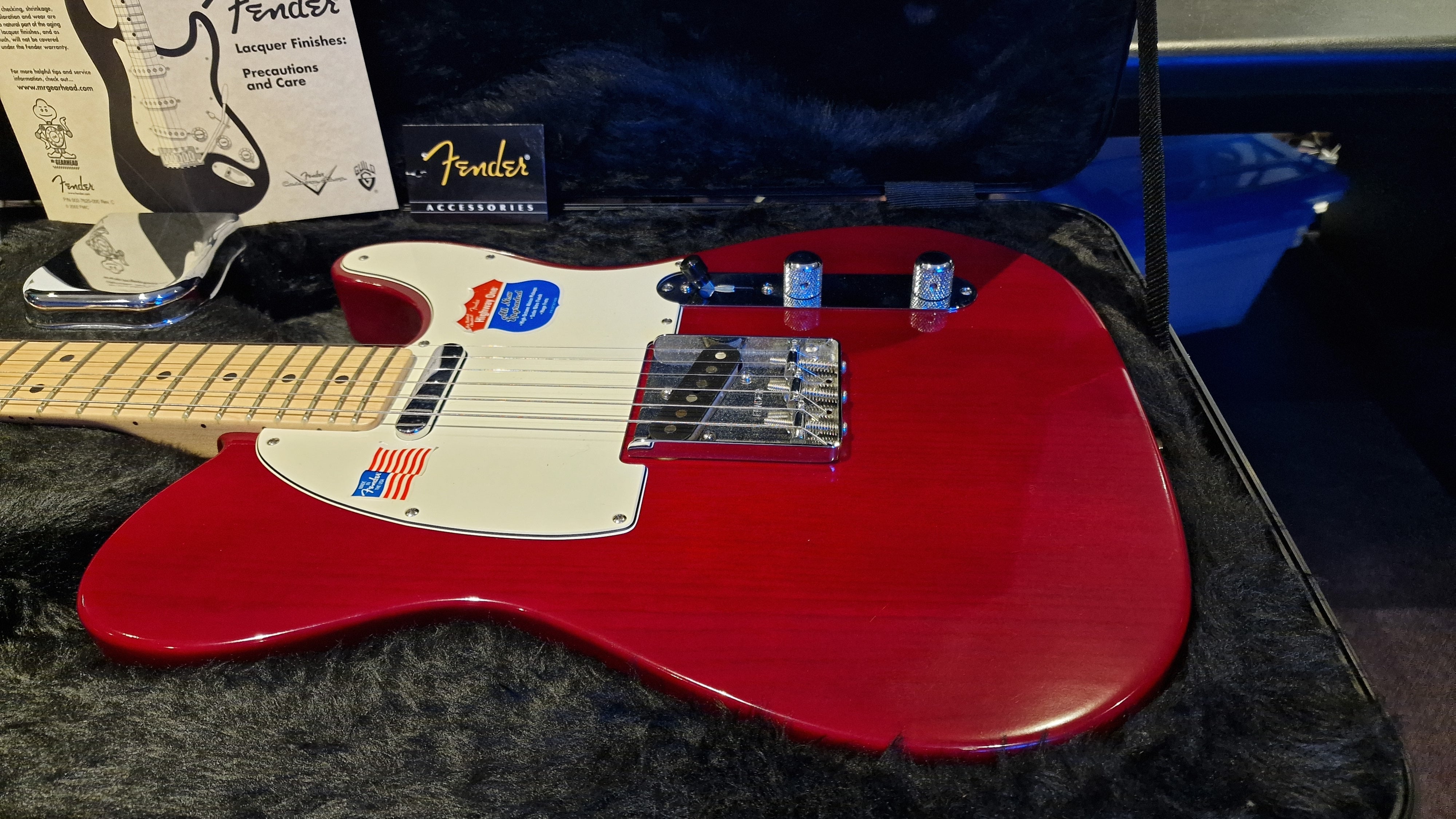 Fender Telecaster Highway One 2008 Nitro Satin Red American USA Tele Electric Guitar