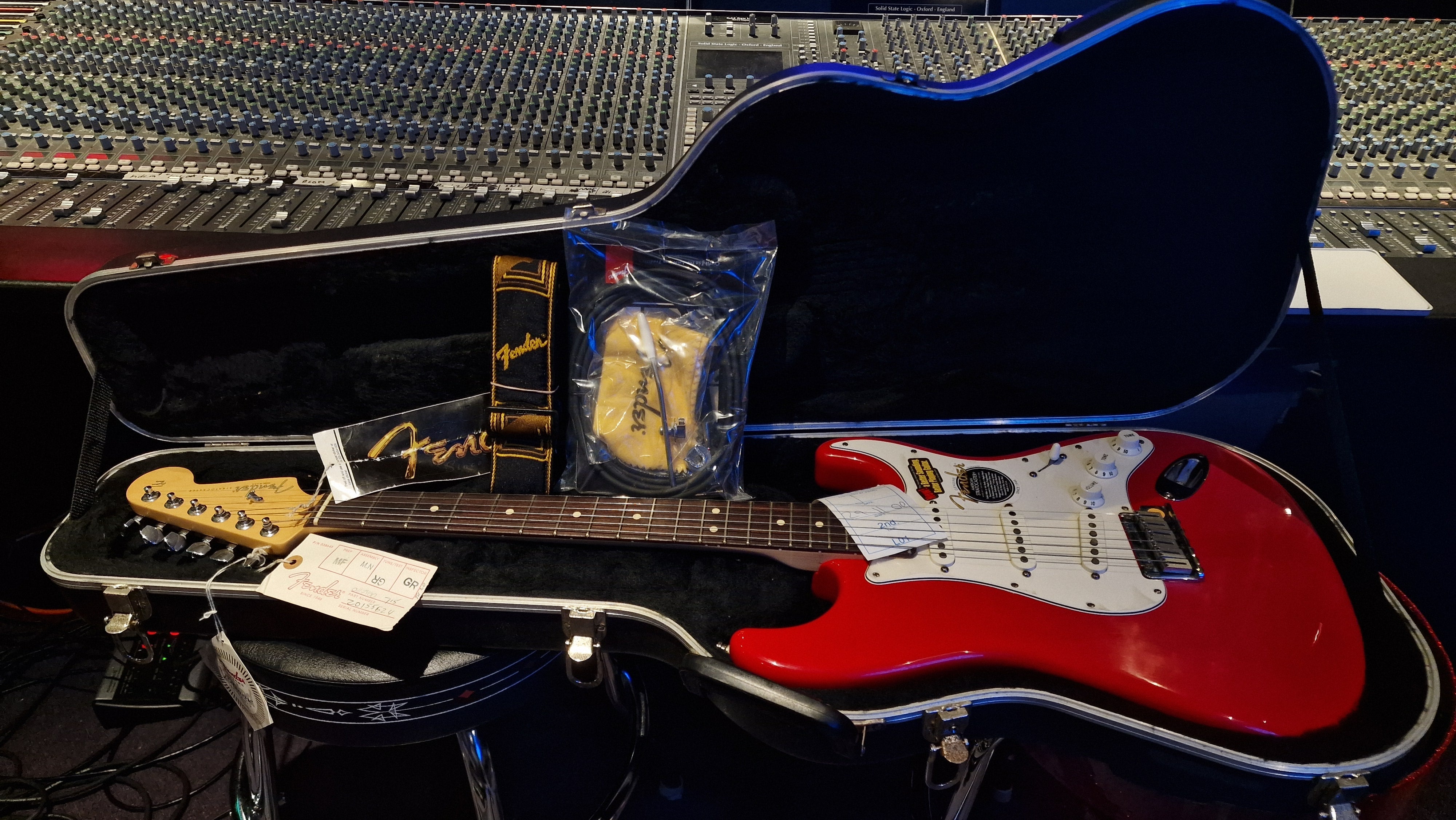 NEW 2001 Fender American Standard Stratocaster USA Strat Guitar Red NEVER PLAYED NOS!