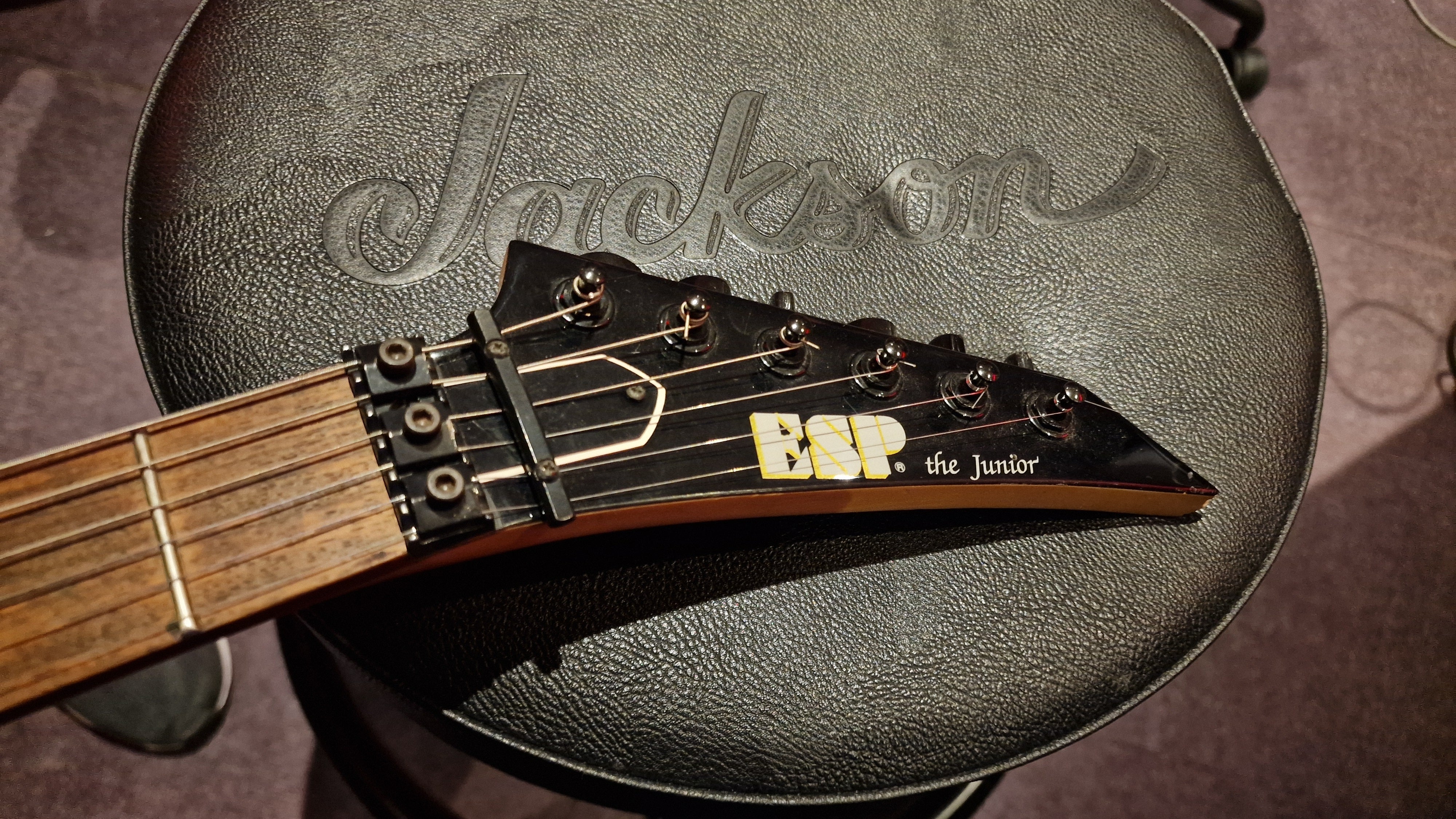 ESP The Junior Super Strat Jackson Lawsuit Headstock Sinclair Floyd Rose Ferrari Red Guitar