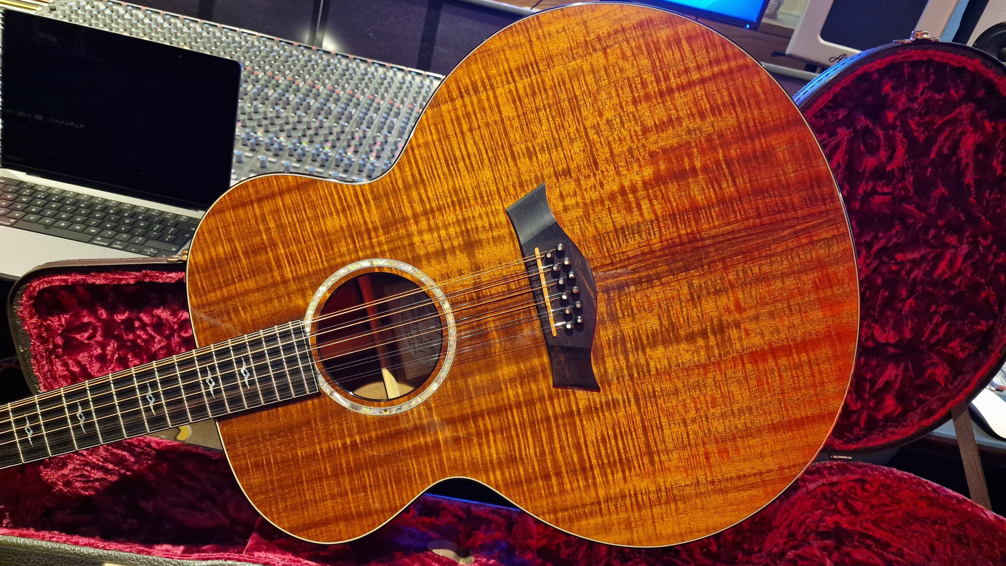 Taylor K-65 12 String Custom Shop Presentation AAAAA Flame Hawaiian KOA 1 of 1 Left Hand or Right Hand Acoustic Guitar