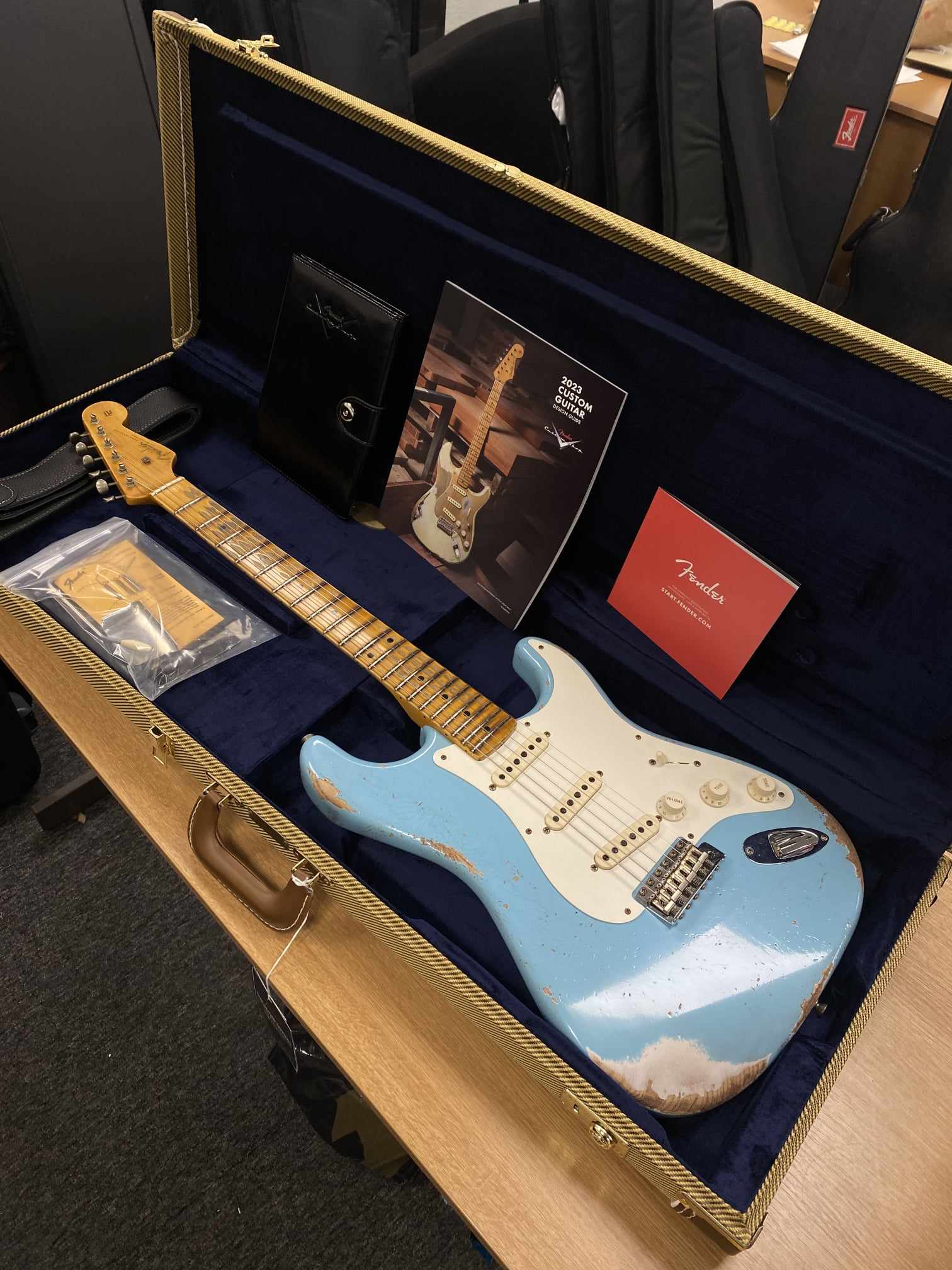 Fender Custom Shop 1955 Stratocaster Heavy Relic Daphne Blue American Strat Guitar BRAND NEW