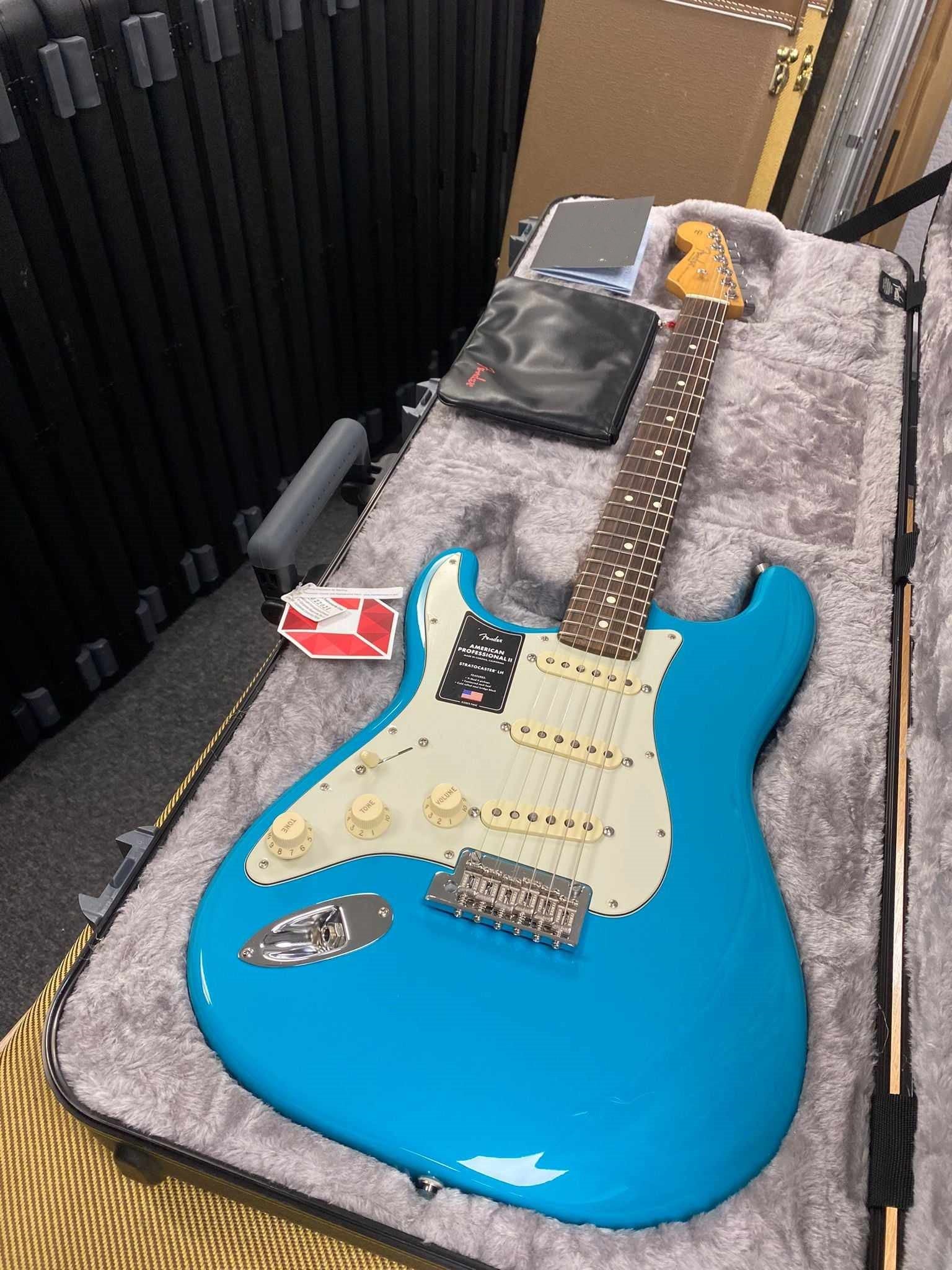 Fender American Professional II Stratocaster Miami Blue Rosewood LH Left Handed Lefty Hand BRAND NEW