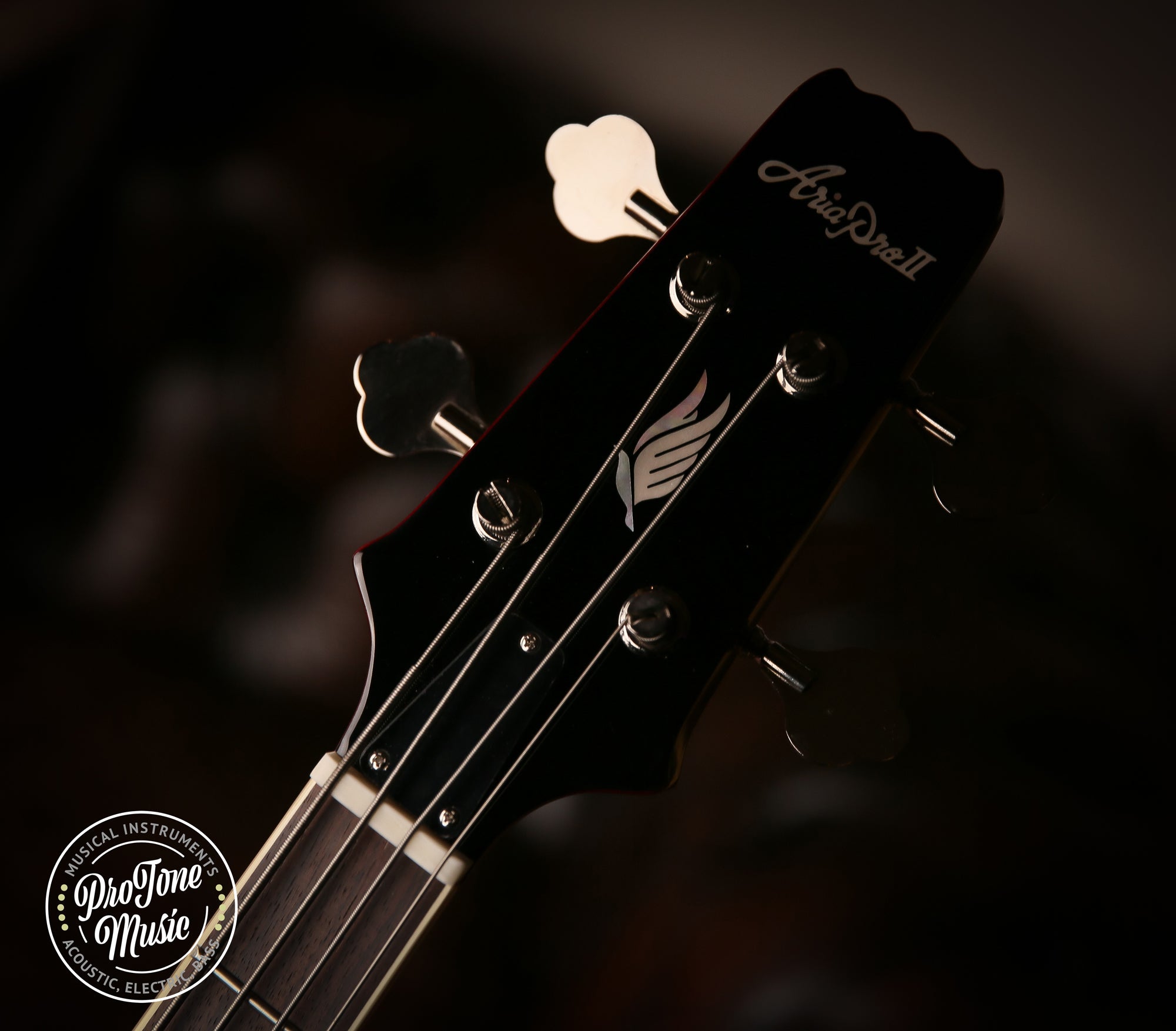 Aria TAB Classic 4 String Semi Hollow Bass Wine Red - ProTone Music