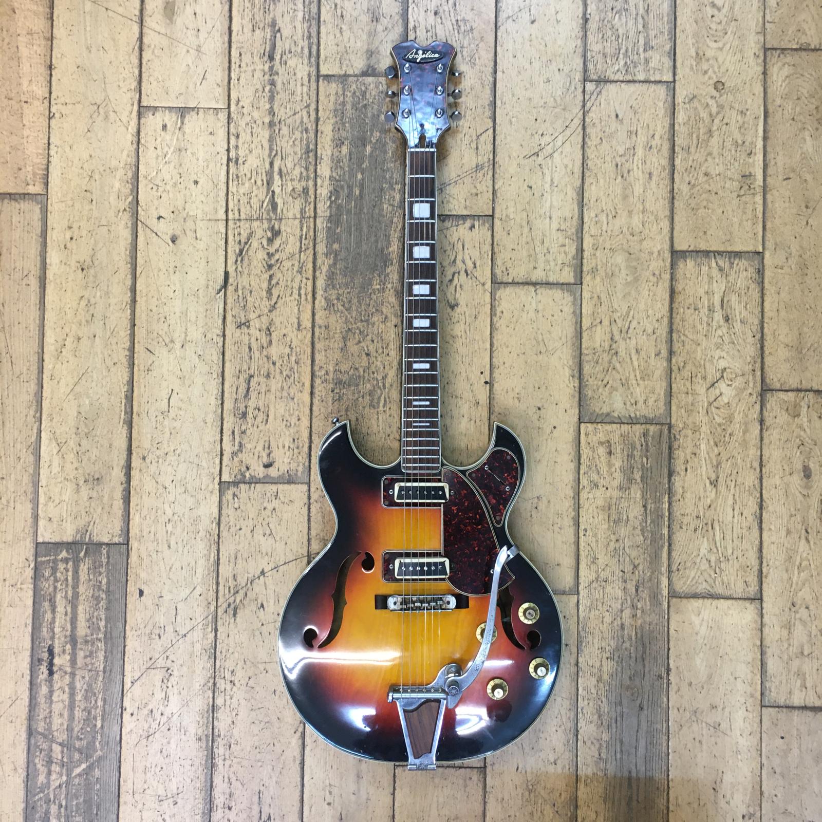 1960s Made In Japan Angelica Barney Kessel Semi-Hollow Body Guitar