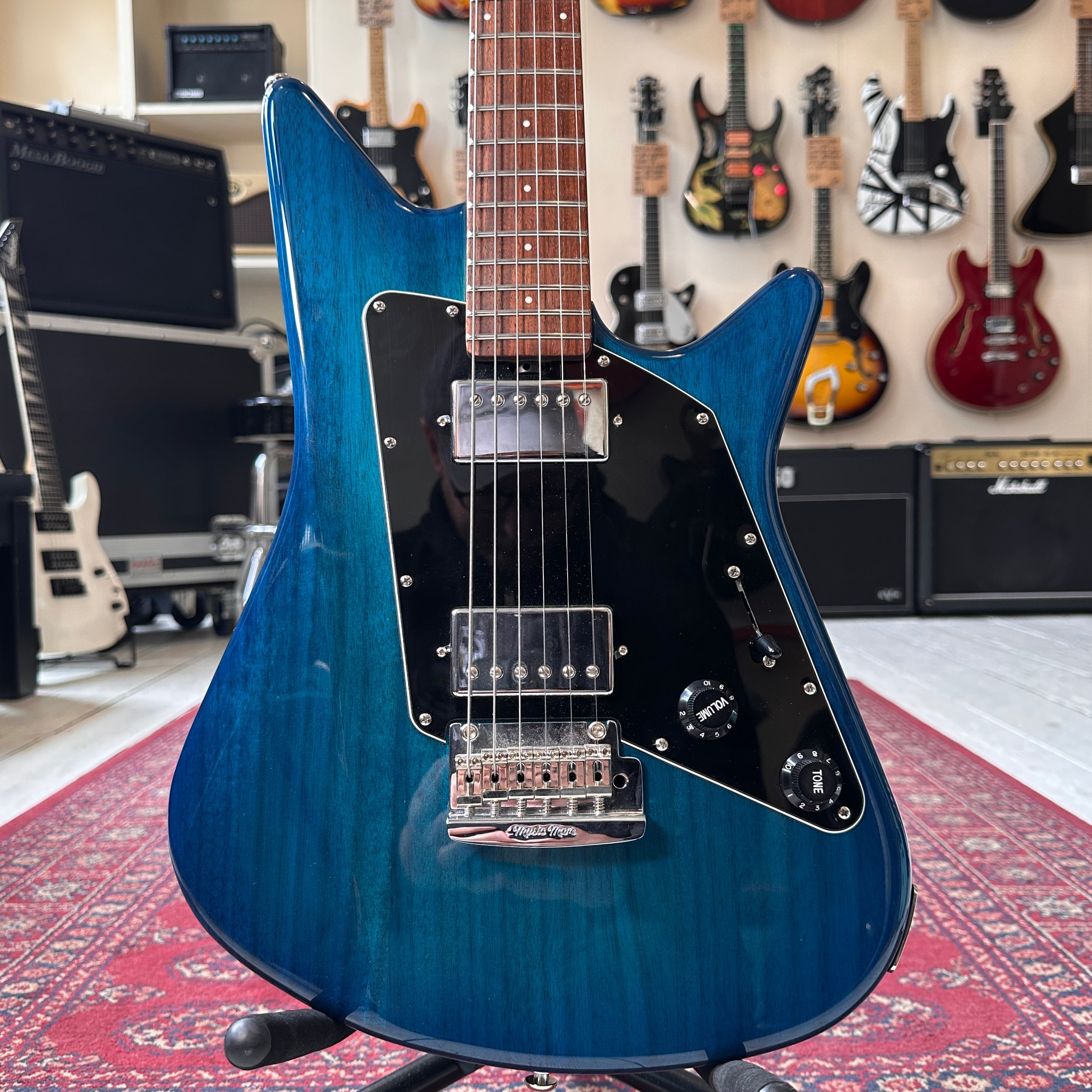Ernie Ball Music Man PDN Albert Lee HH With Roasted Maple Neck - Neptune Blue - Preowned
