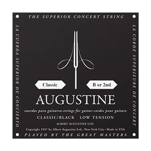 Augustine A2 Classic Black Single String - B/2nd