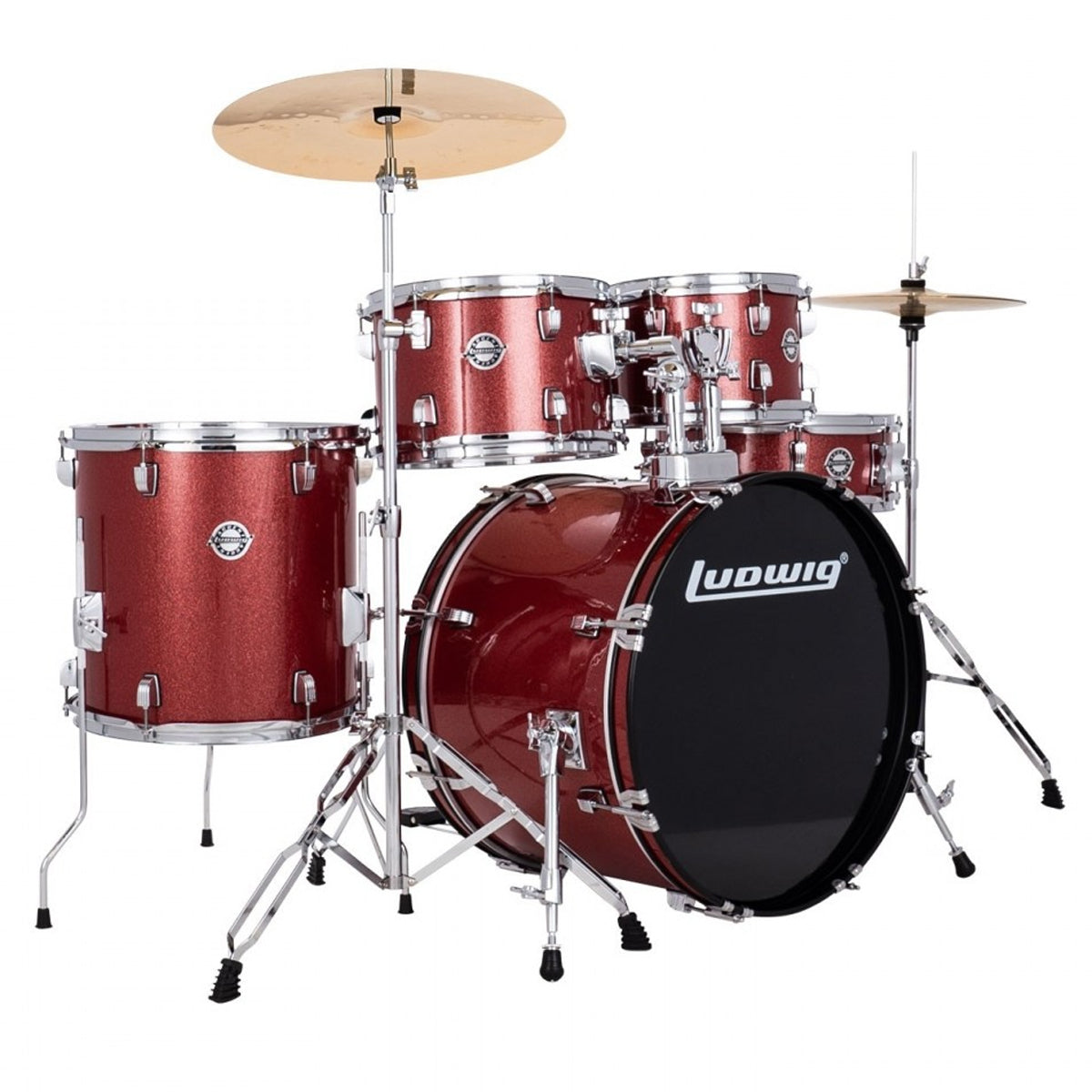 Ludwig Accent 5pc Drum Kit inc. Cymbals - 22" Bass Drum