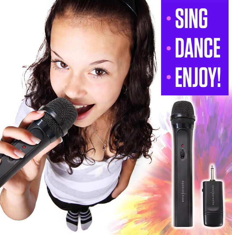Easy Karaoke Wireless Microphone ~ Black