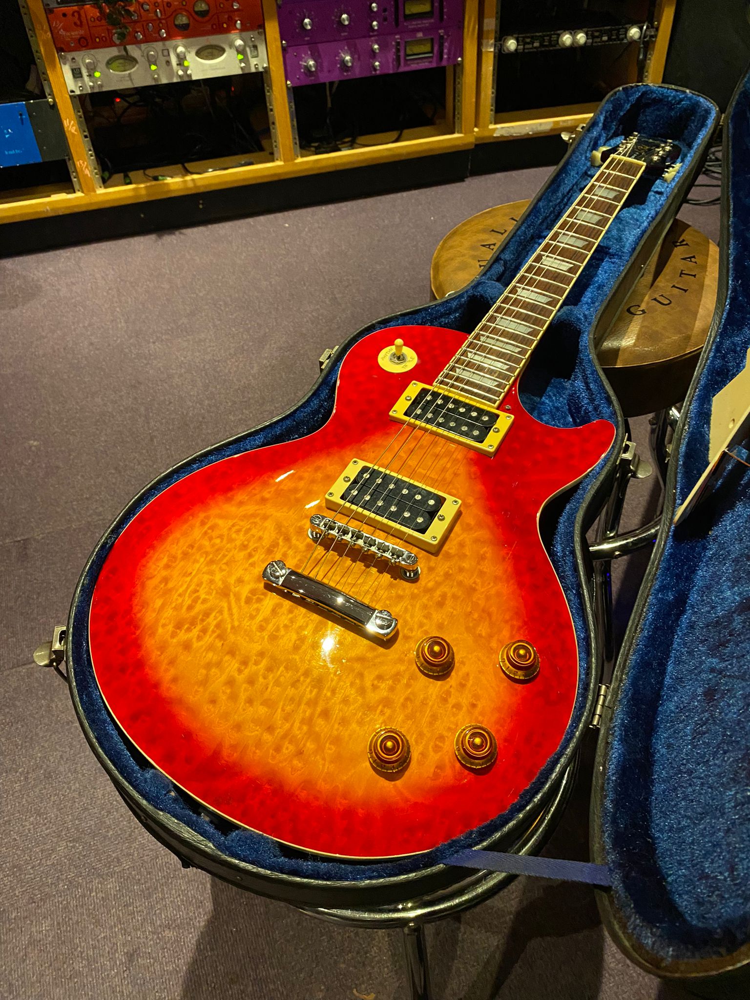 Epiphone Les Paul Classic Birdseye Figured Top 1994 Electric Guitar Made In Korea with Hard Case for sale