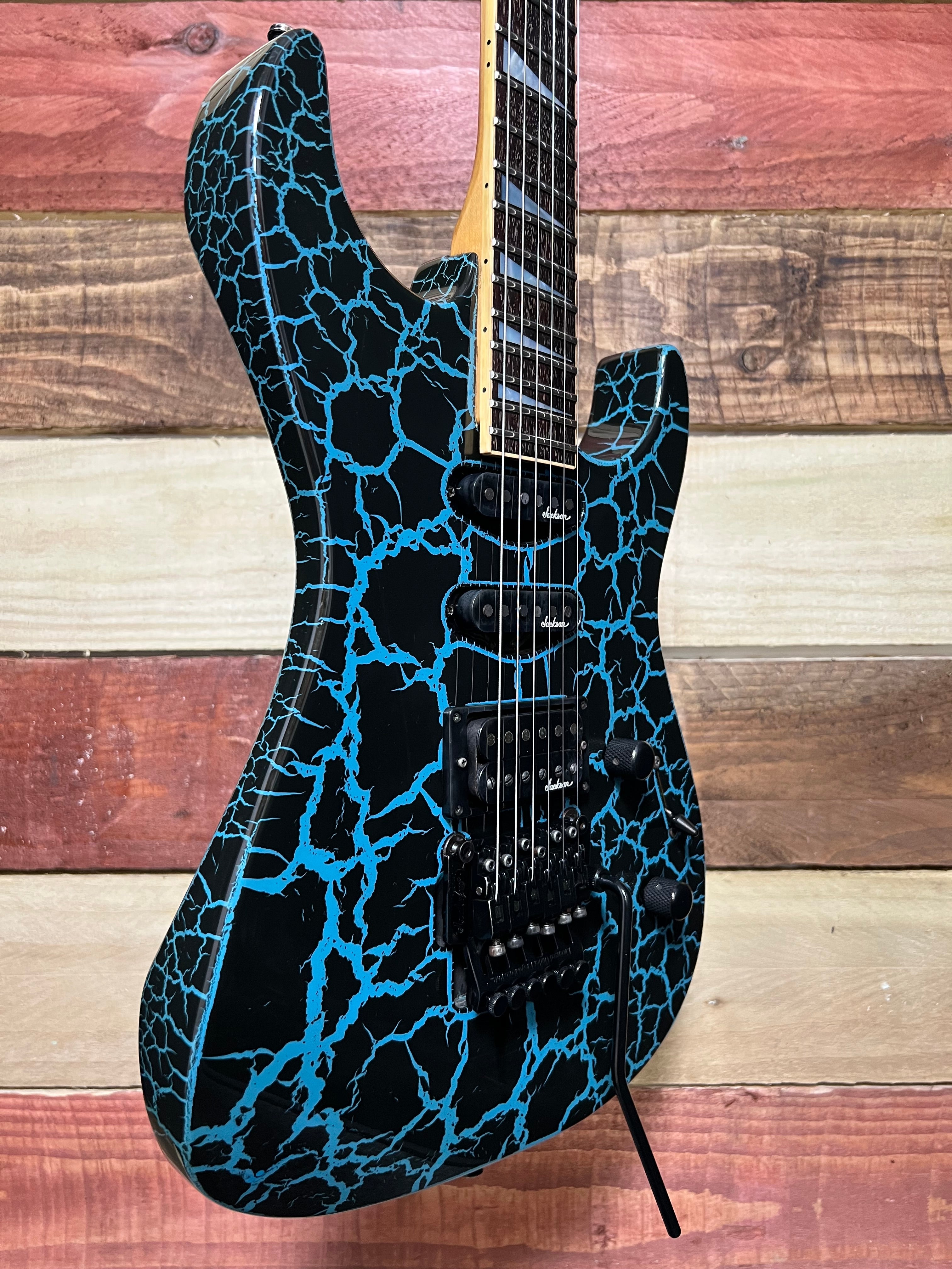Charvel/Jackson Model 3 DK-065-SSH Custom Blue Crackle 1980s