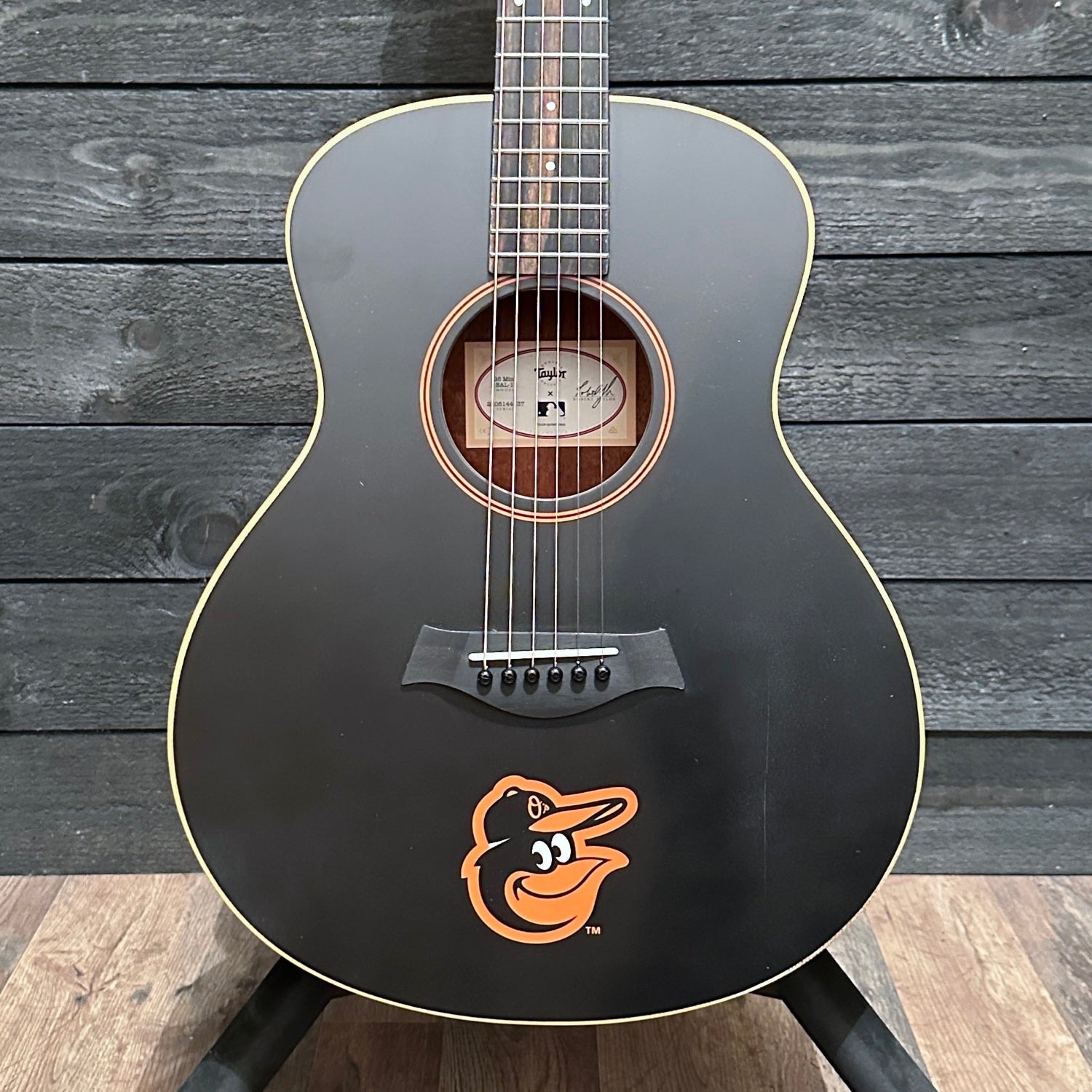 Taylor x MLB GS Mini Baltimore Orioles Acoustic Electric Guitar - Black