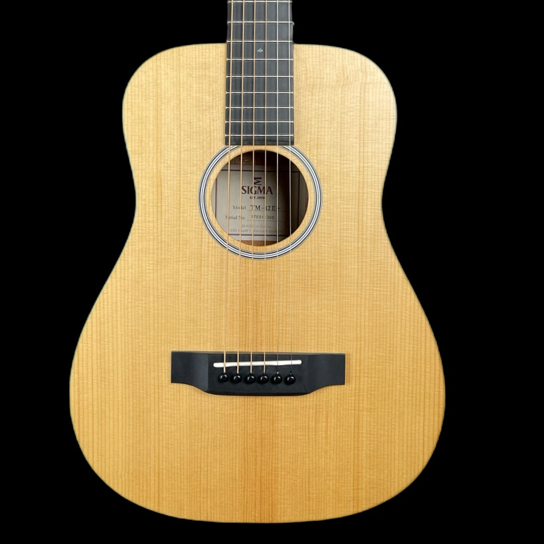 Sigma TM-12E+ Travel Electro Acoustic Guitar in Natural w/Softcase