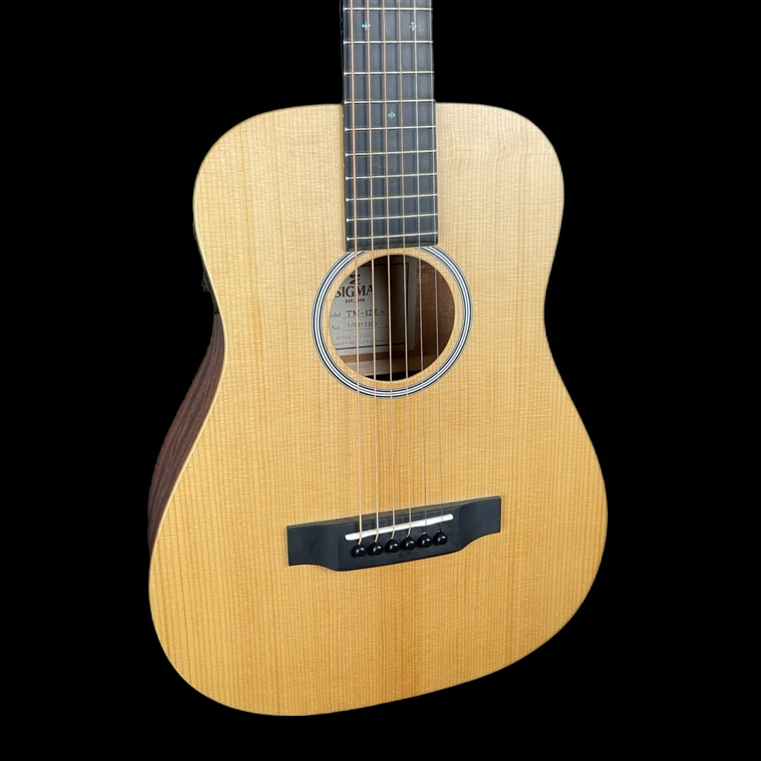 Sigma TM-12E+ Travel Electro Acoustic Guitar in Natural w/Softcase