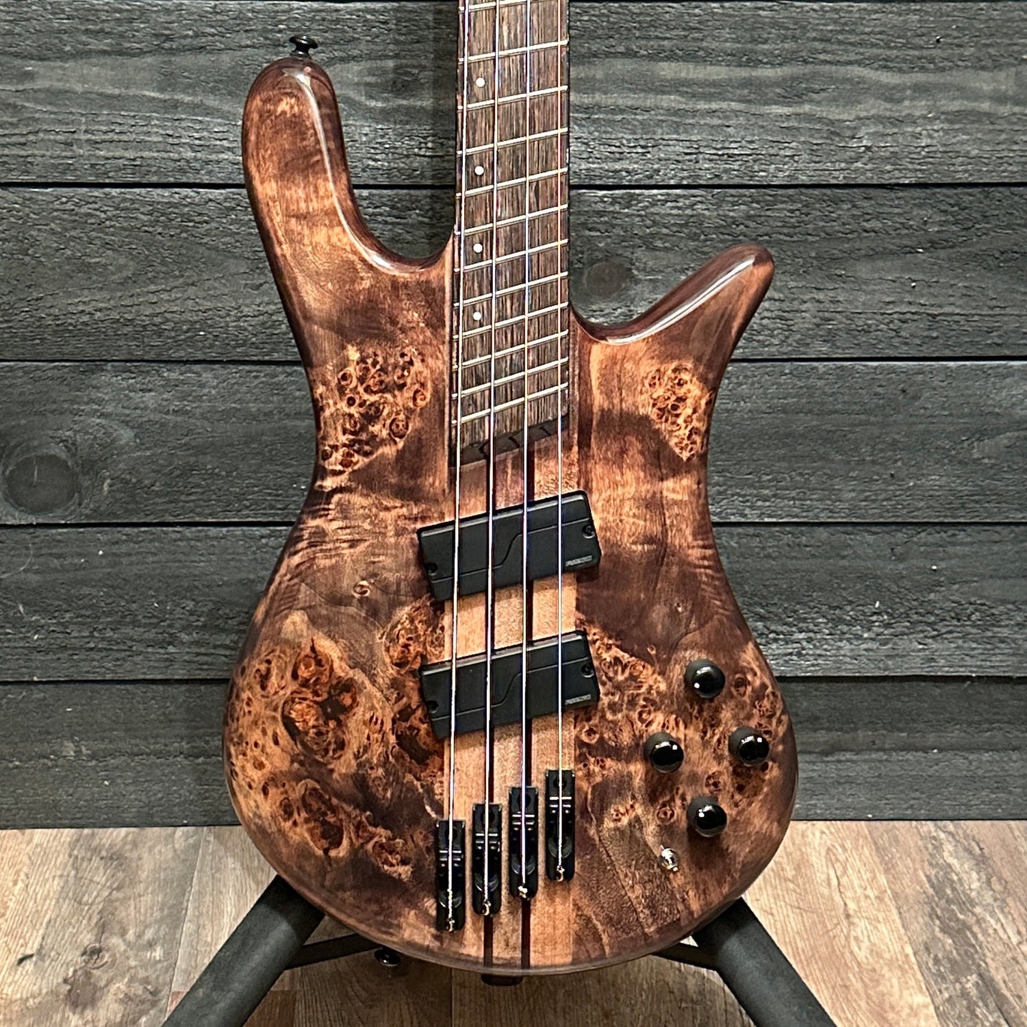 Spector NS Dimension 4 String Multi Scale Electric Bass Guitar - Faded Black Gloss