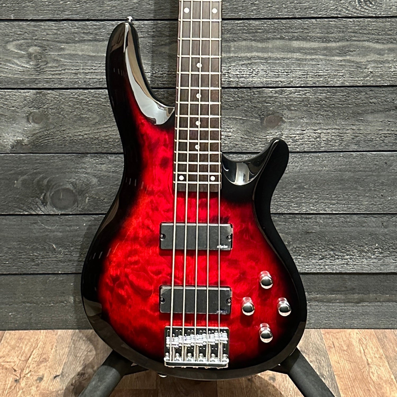 Schecter C-5 Plus 5 String Electric Bass Guitar - Red