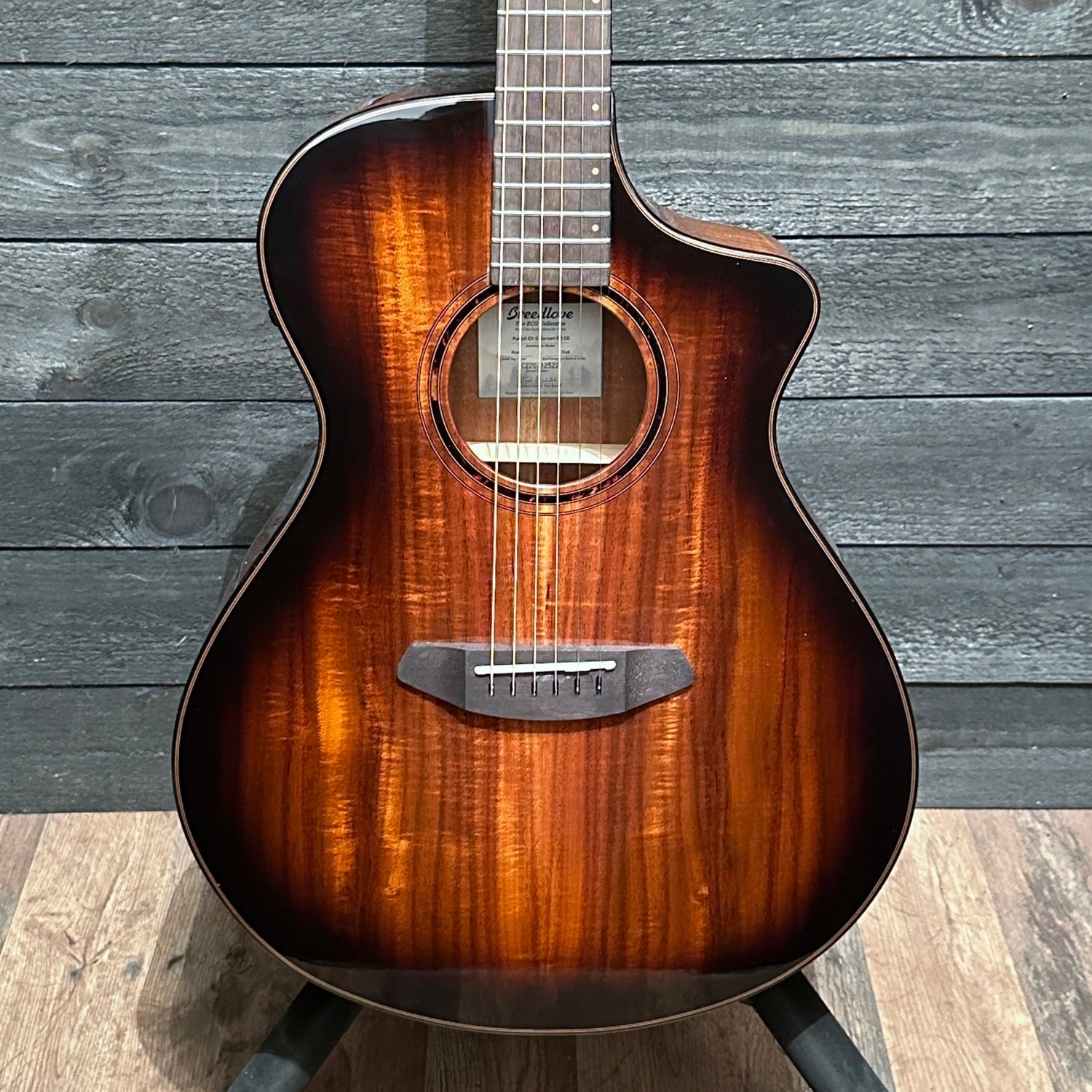 Breedlove Pursuit Exotic S Concert CE Acoustic Electric Guitar - Edge Burst Koa