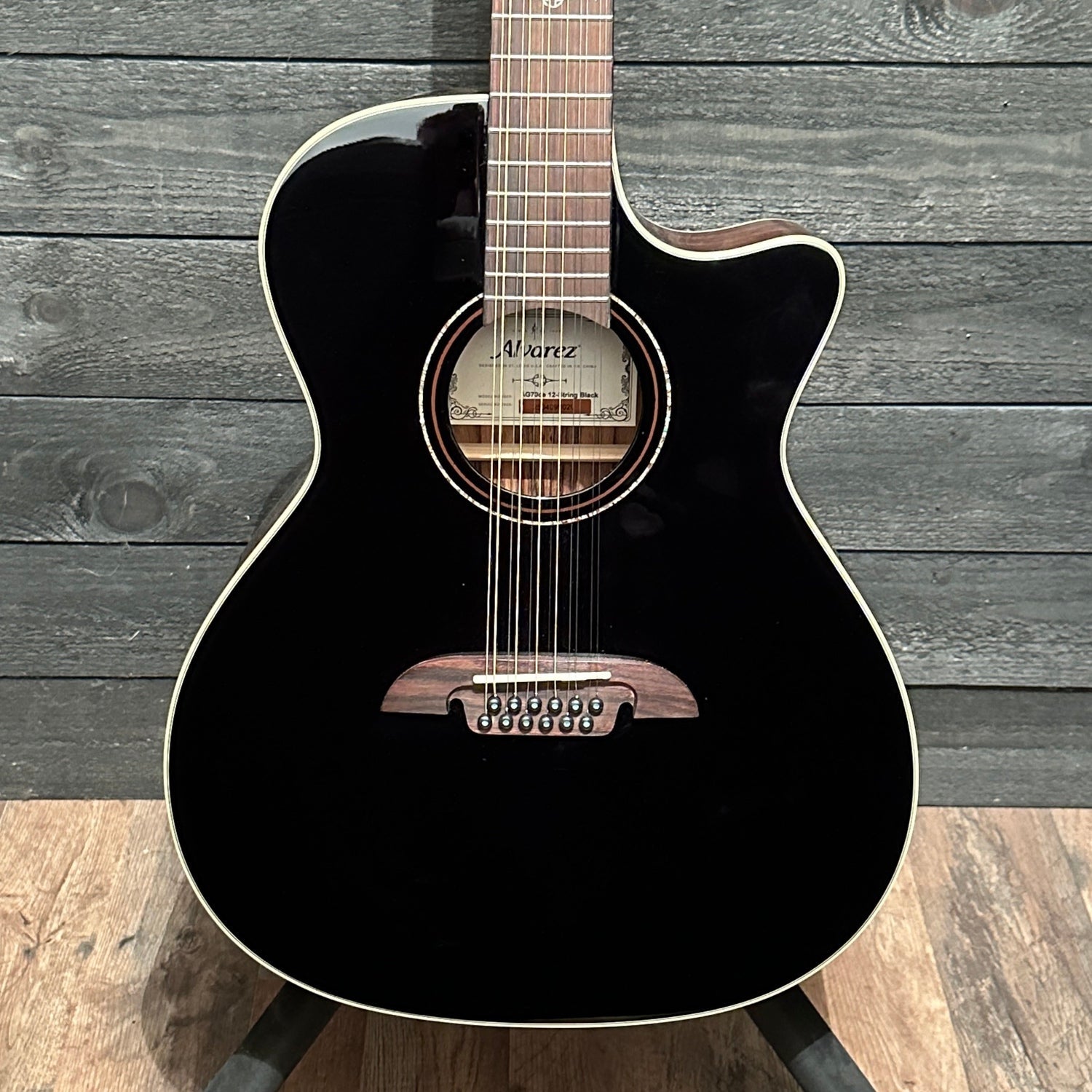 Alvarez AG70CE 12 String Grand Auditorium Acoustic Electric Guitar - Black