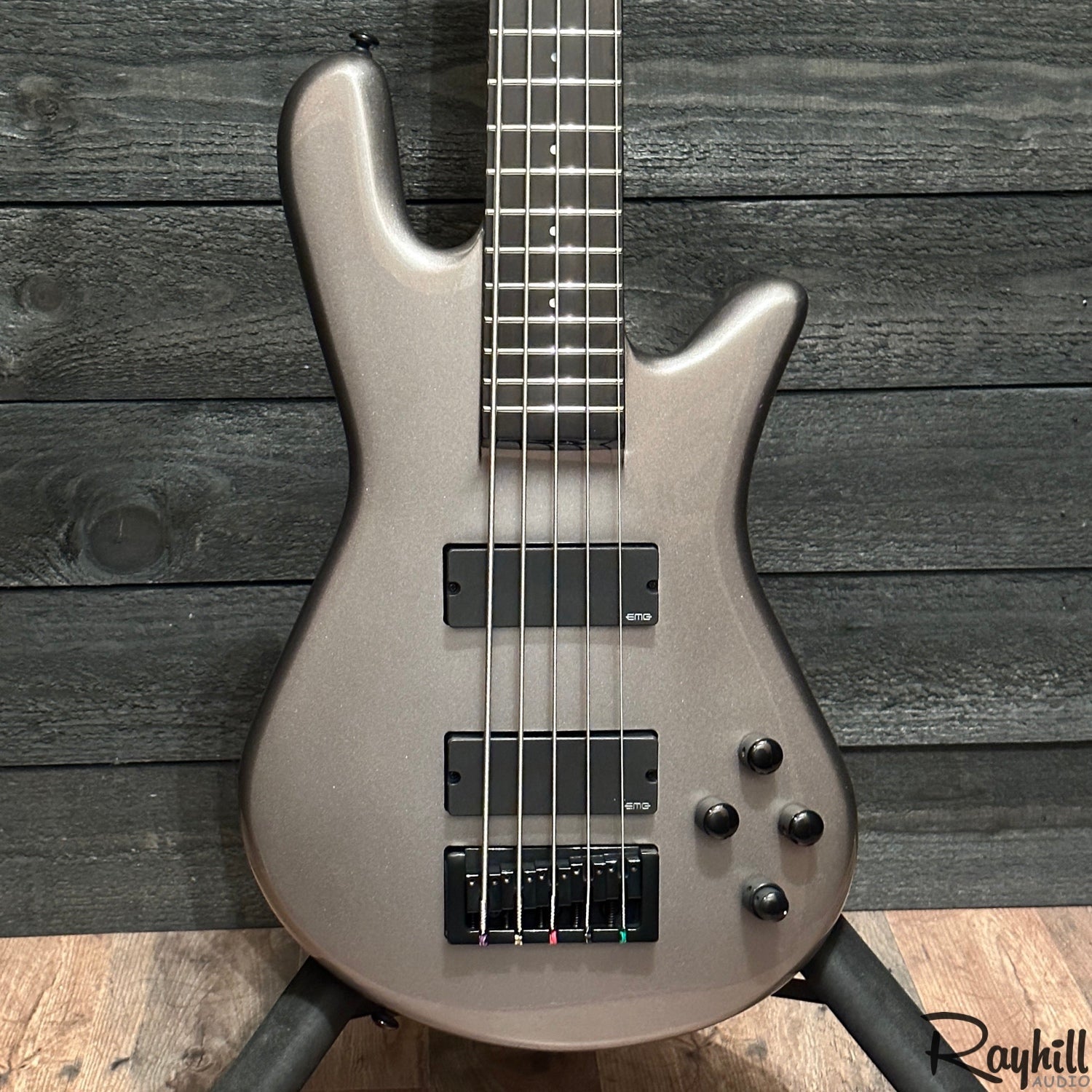 Spector NS Ethos HP 5 String Electric Bass Guitar Gunmetal Silver