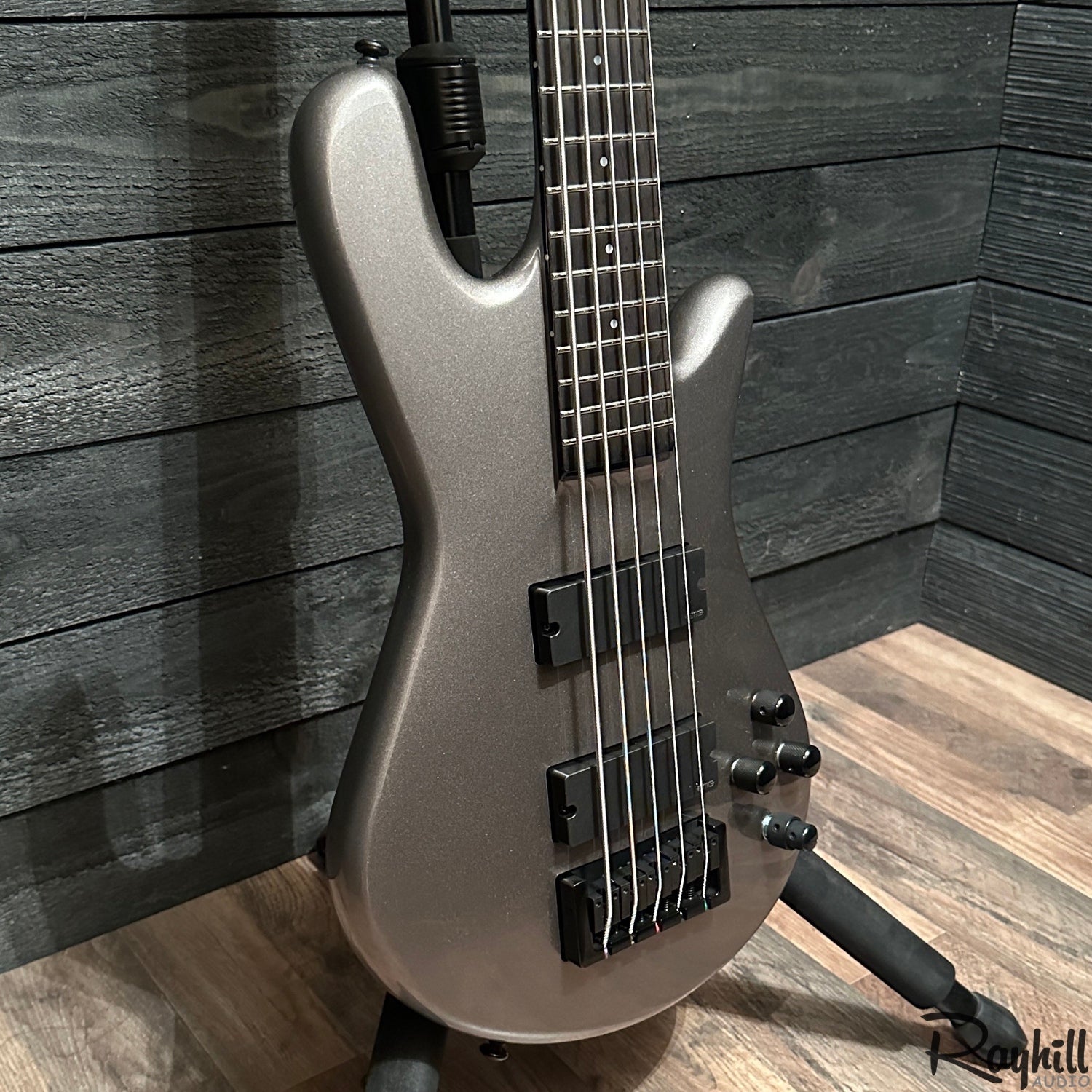 Spector NS Ethos HP 5 String Electric Bass Guitar Gunmetal Silver