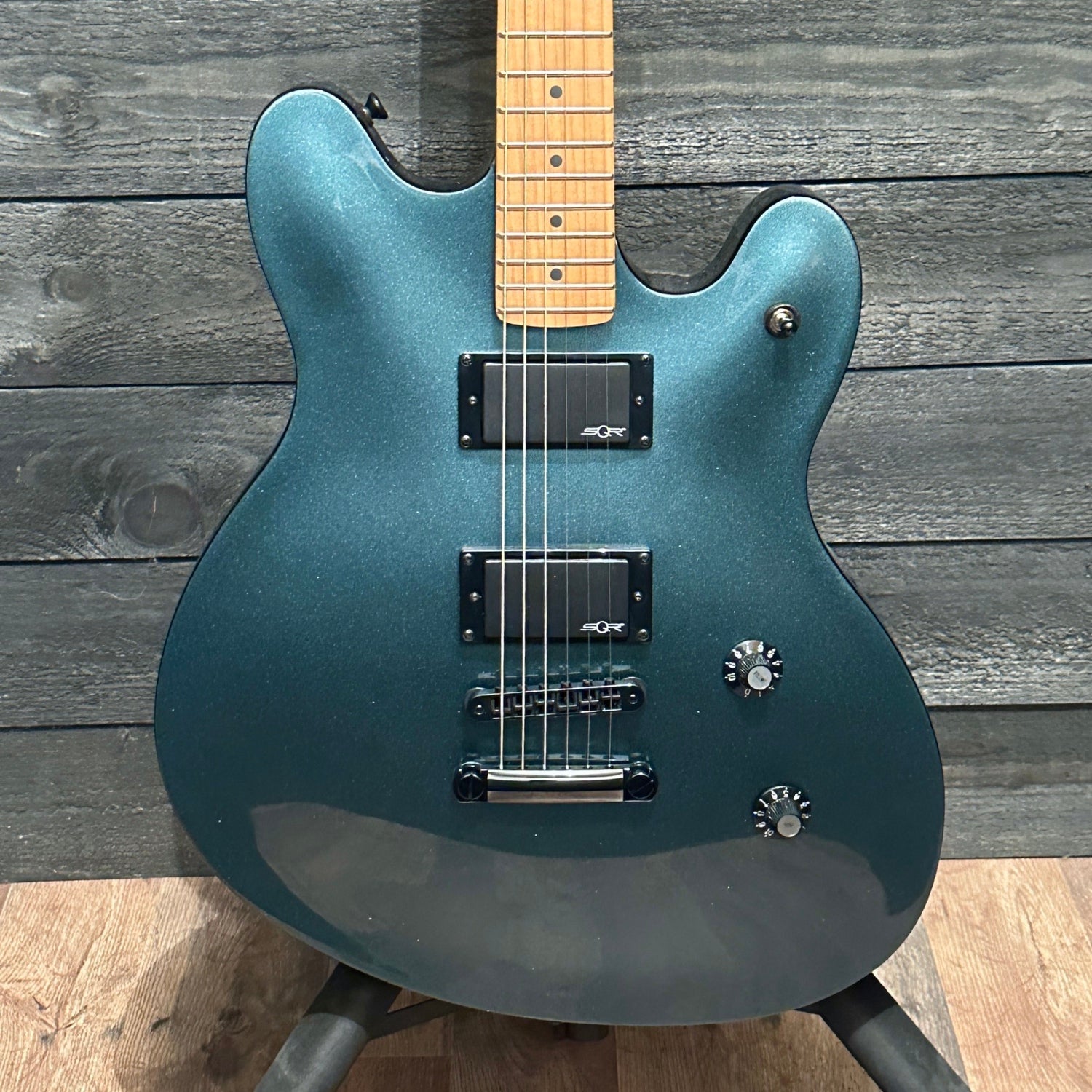 Fender Squier Contemporary Active Starcaster Semi Hollow body Electric Guitar - Gunmetal Metallic