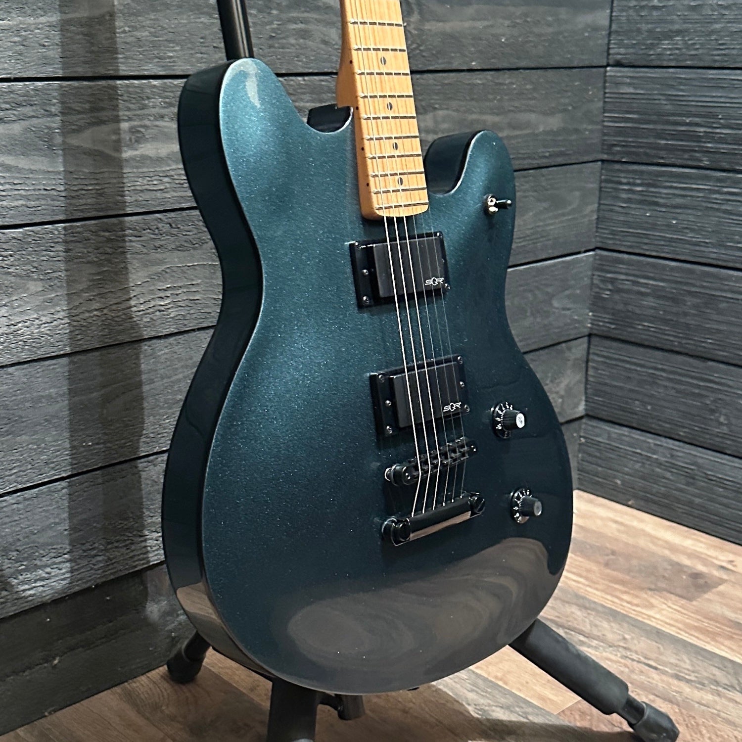 Fender Squier Contemporary Active Starcaster Semi Hollow body Electric Guitar - Gunmetal Metallic
