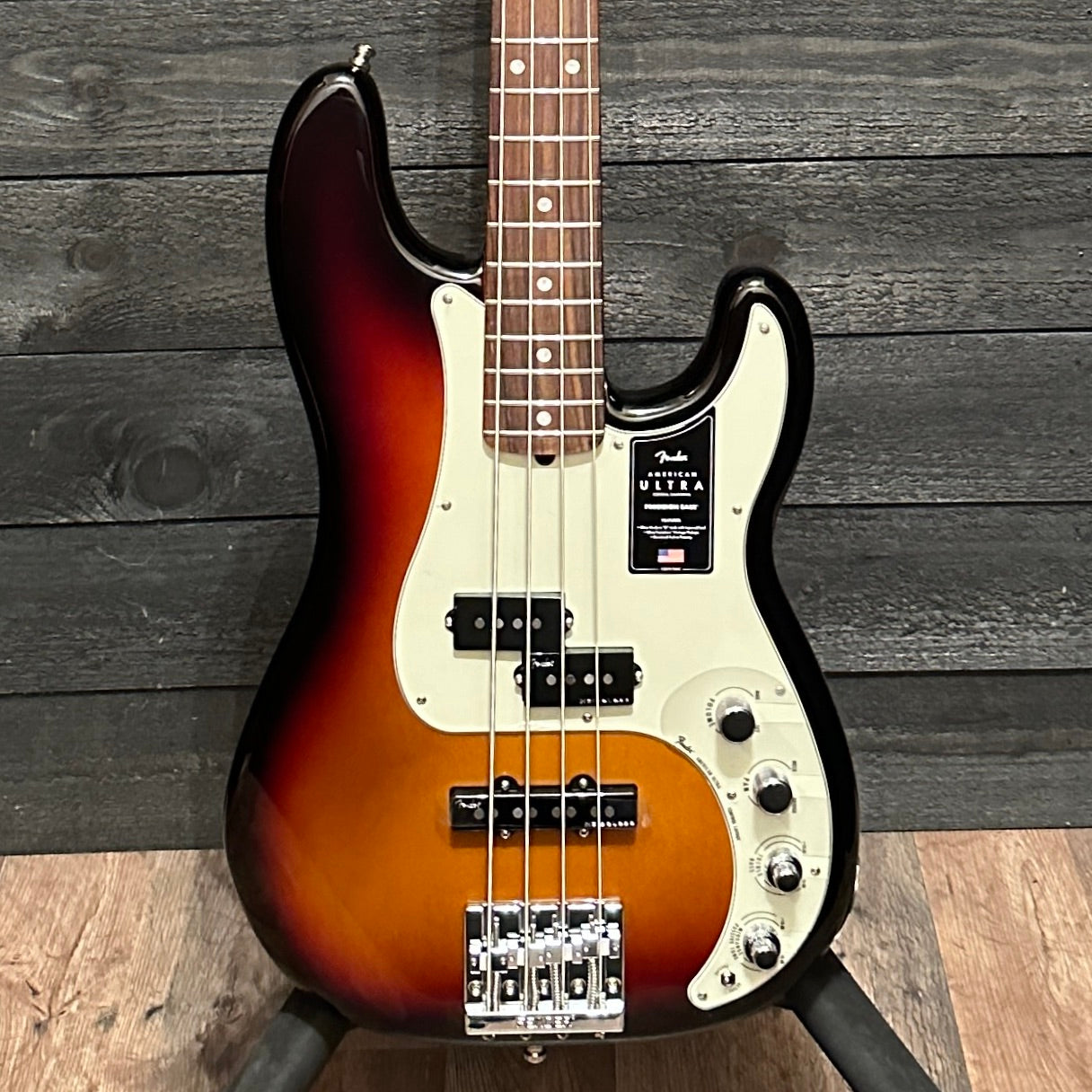 Fender American Ultra Precision P Bass 4-String USA Sunburst Electric Bass Guitar
