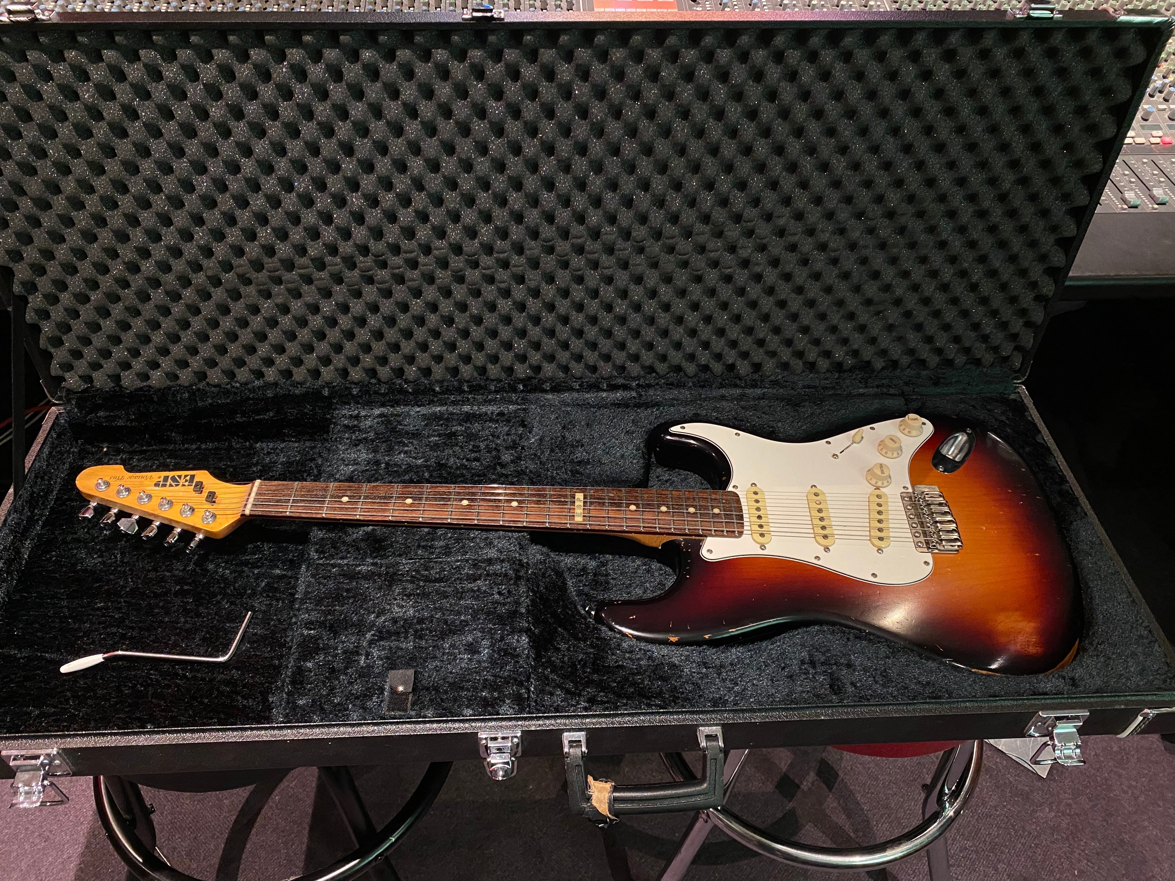 ESP Vintage Plus Stratocaster Heavy Aged Relic MIJ Japanese Sunburst Strat Electric Guitar OHSC